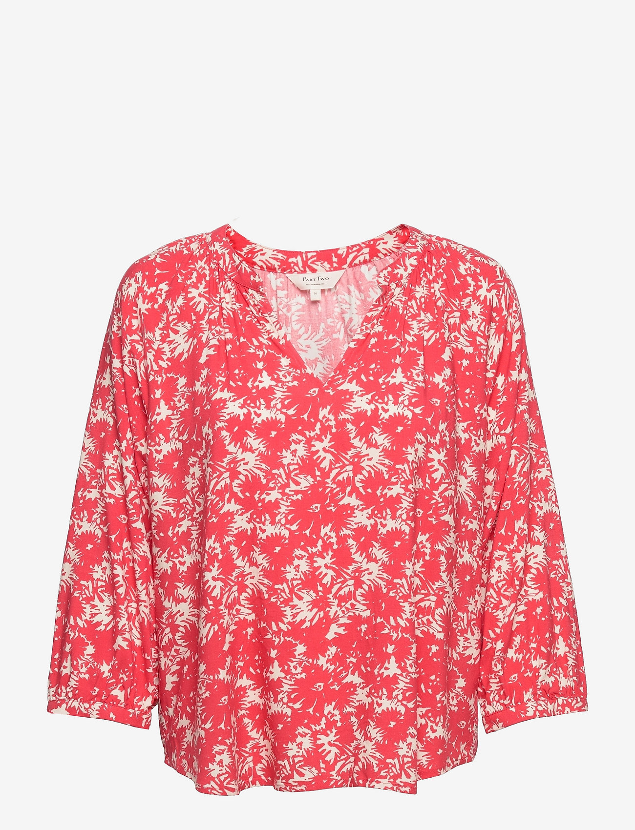 Part Two - MileanPW BL - long-sleeved blouses - cayenne painted flower - 0