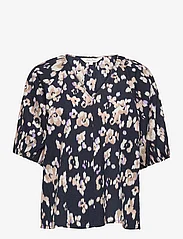 Part Two - OteliaPW BL - short-sleeved blouses - navy blurred flower print - 0