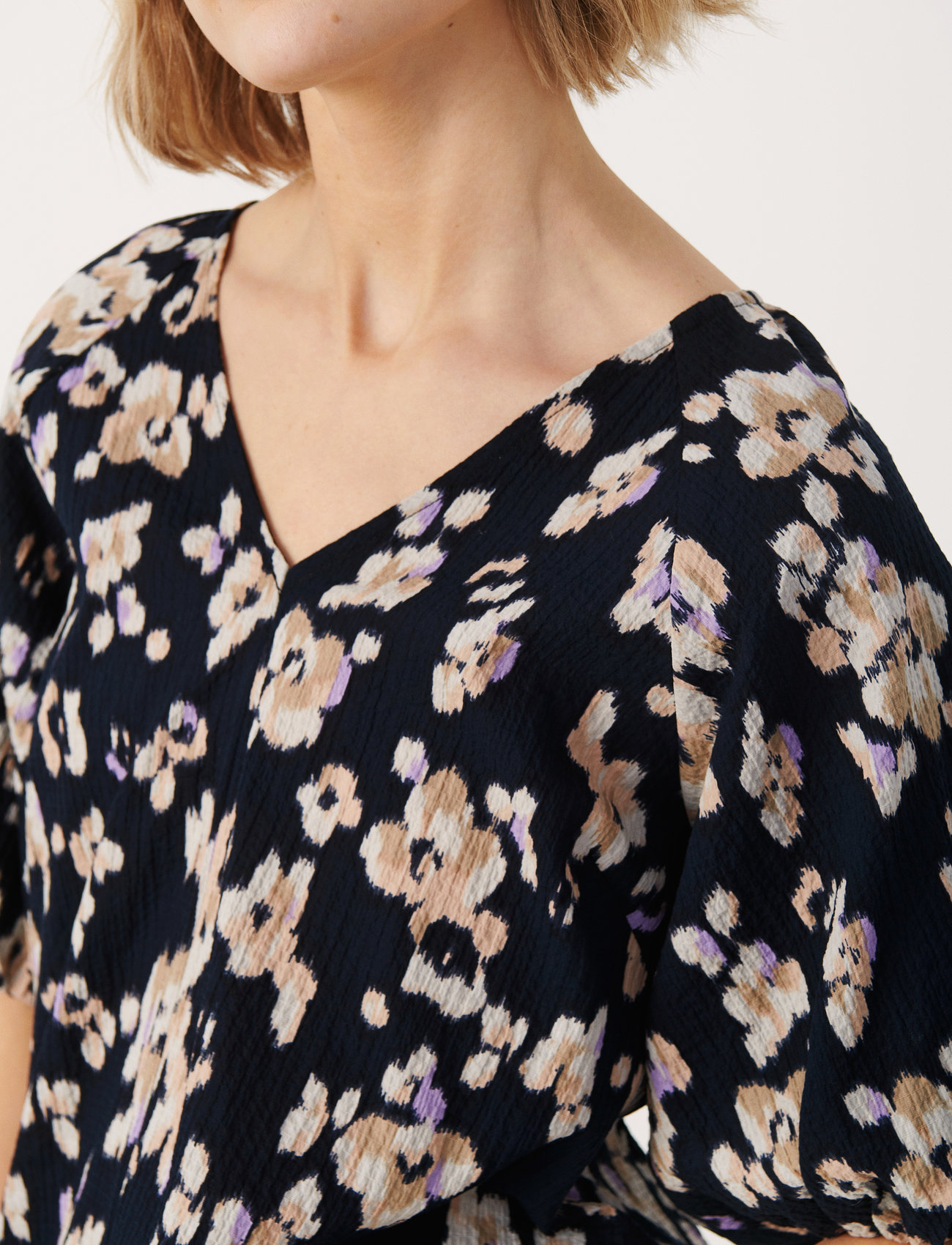 Part Two - OteliaPW BL - navy blurred flower print - 5