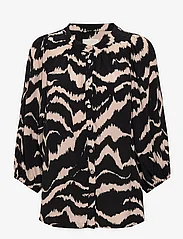 Part Two - OranaPW SH - long-sleeved blouses - black zebra print - 0