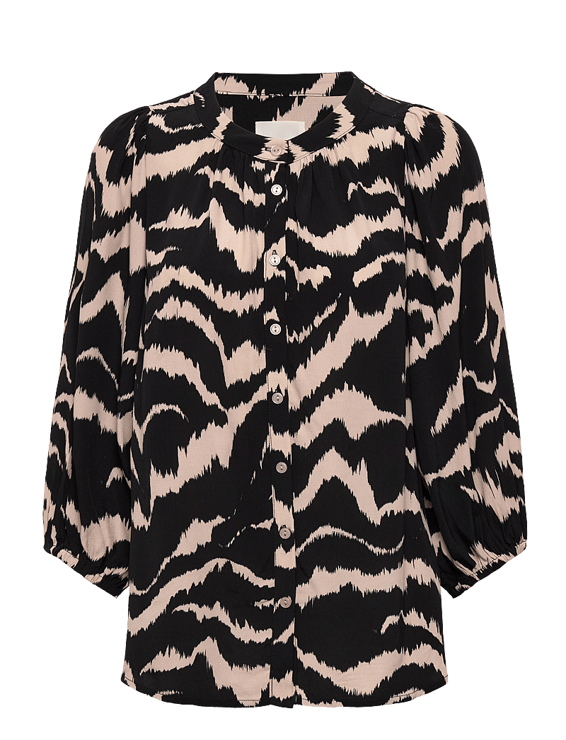 Part Two - OranaPW SH - langærmede bluser - black zebra print - 1