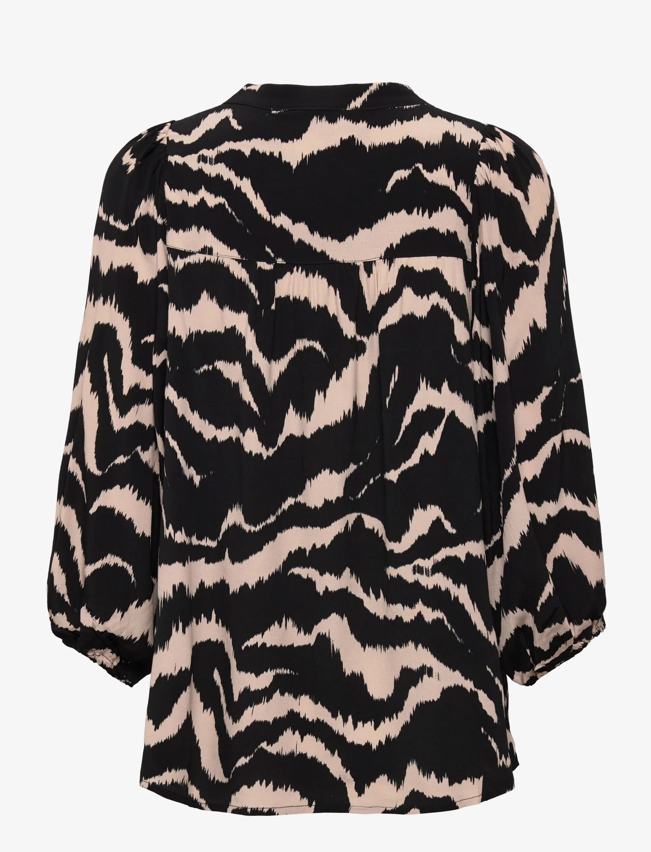 Part Two - OranaPW SH - long-sleeved blouses - black zebra print - 1
