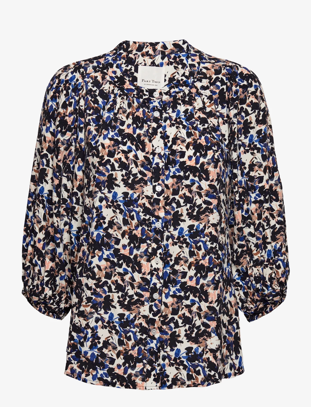 Part Two - OranaPW SH - long-sleeved blouses - multi leaf print - 0