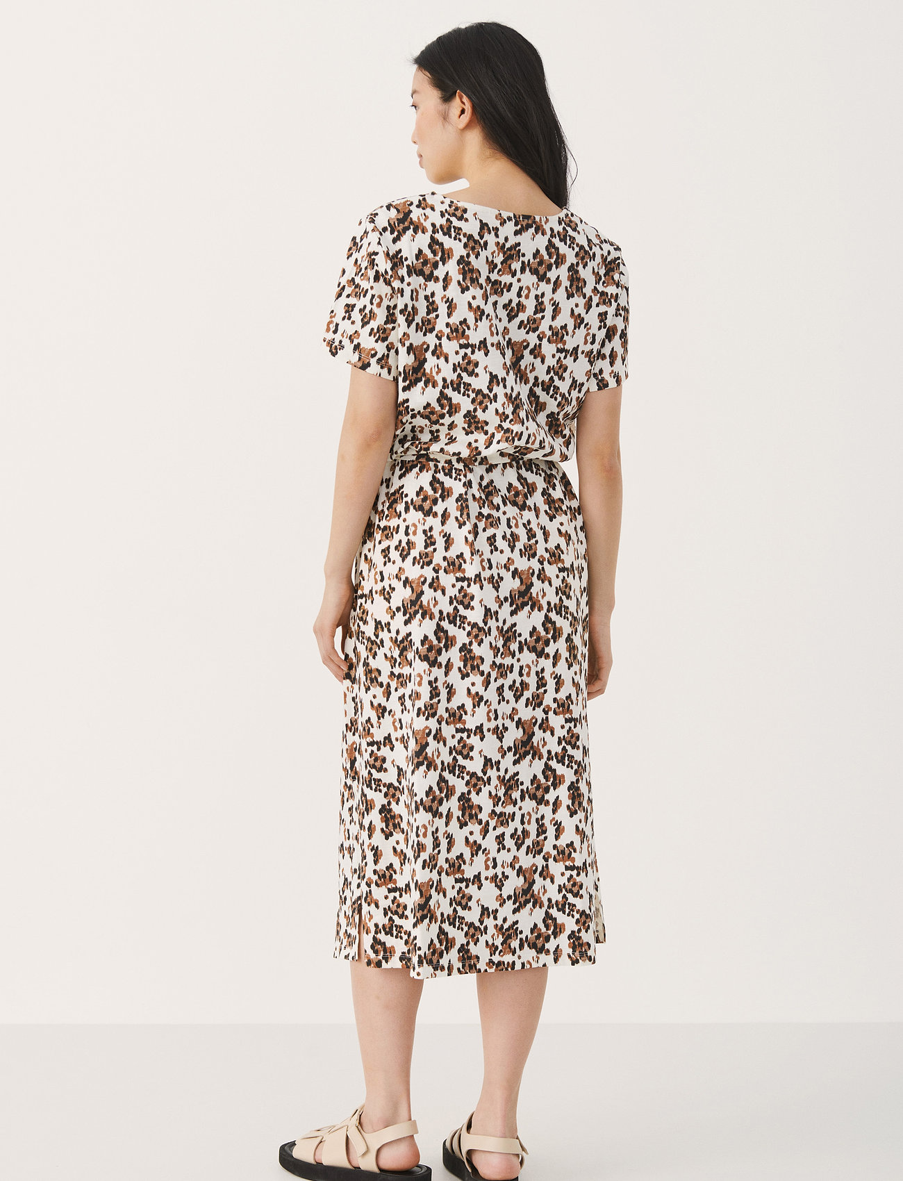 Part Two - OtiliePW DR - midi kjoler - neutral blurred flower print - 4