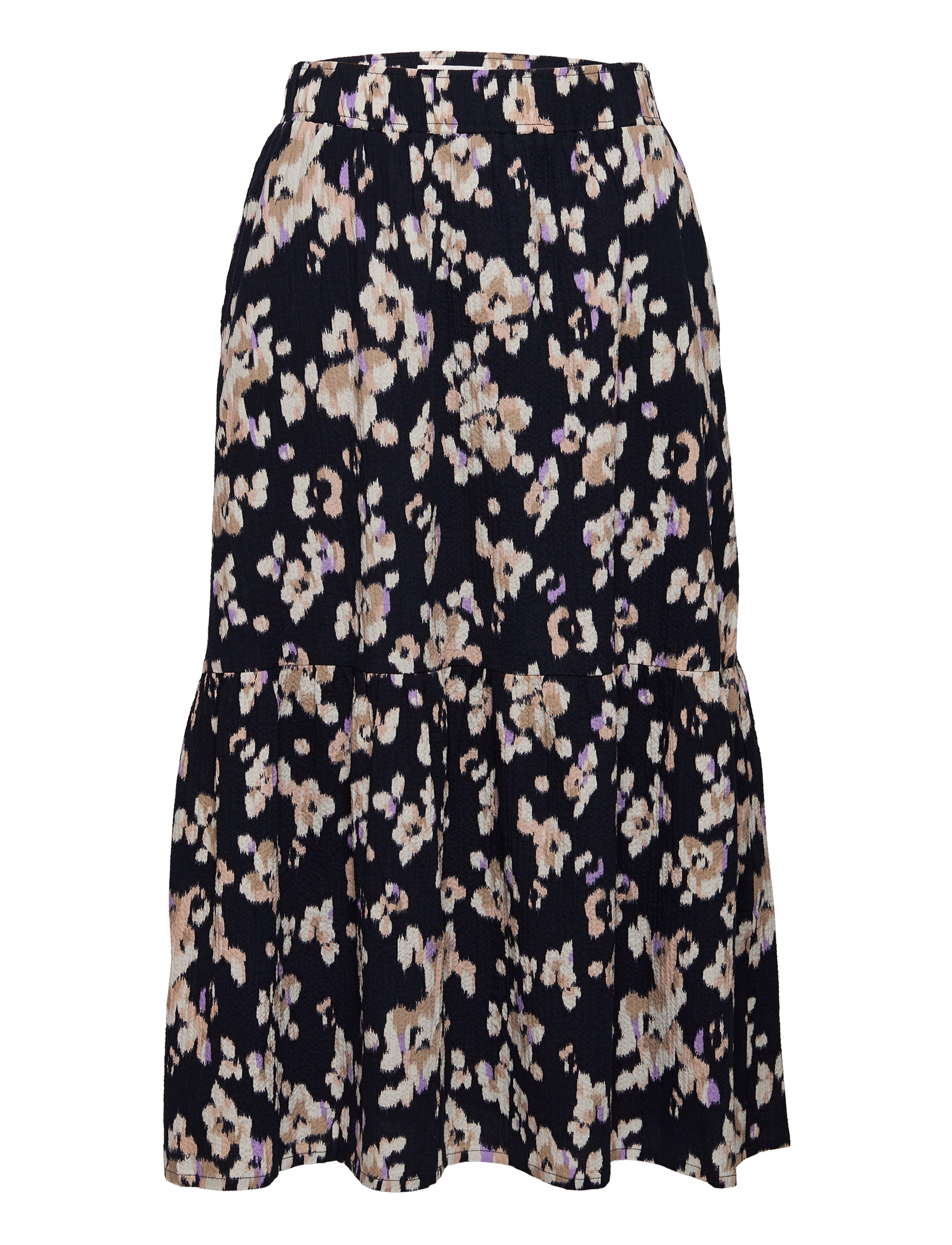 NAVY BLURRED FLOWER PRINT