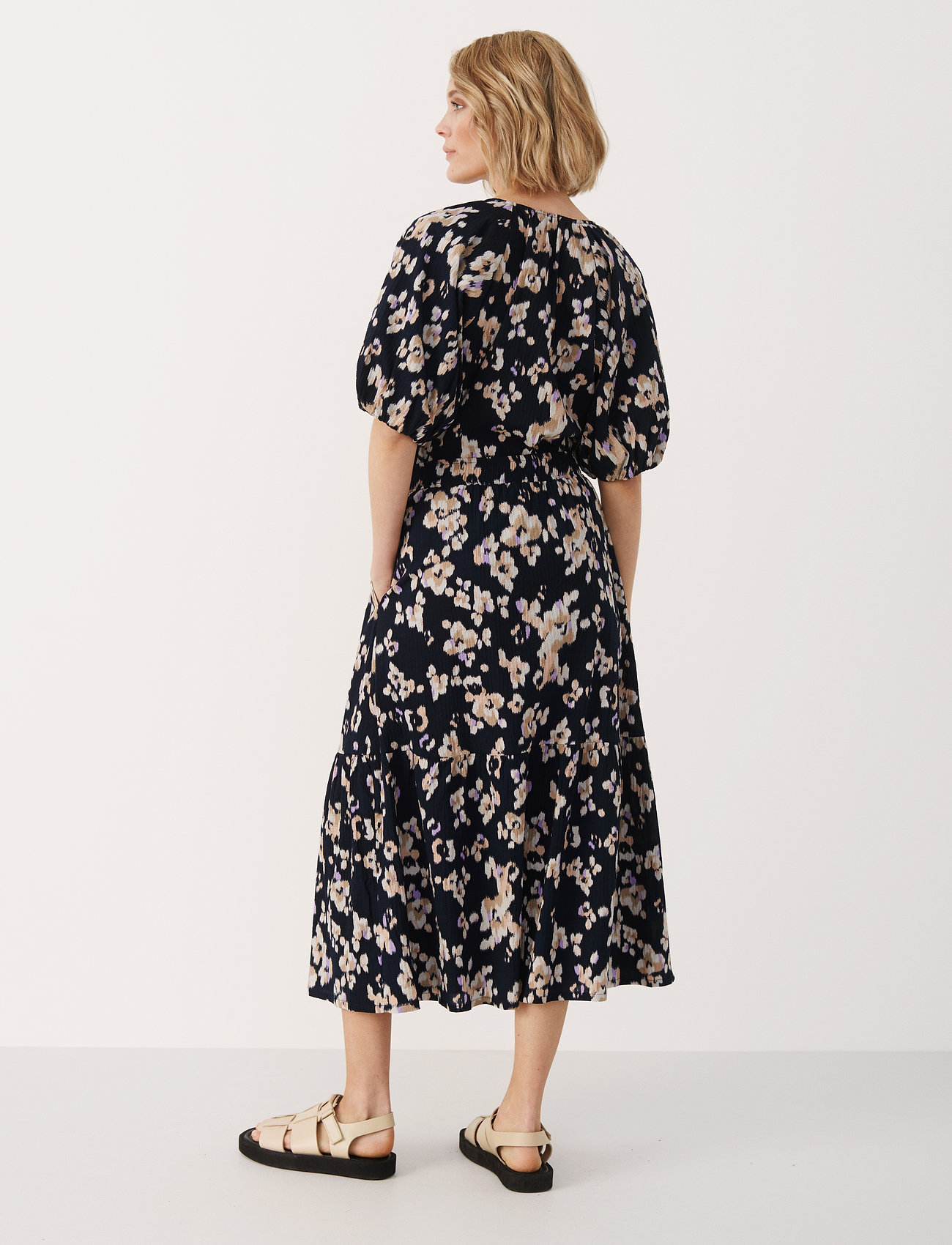 Part Two - OyaPW SK - navy blurred flower print - 4