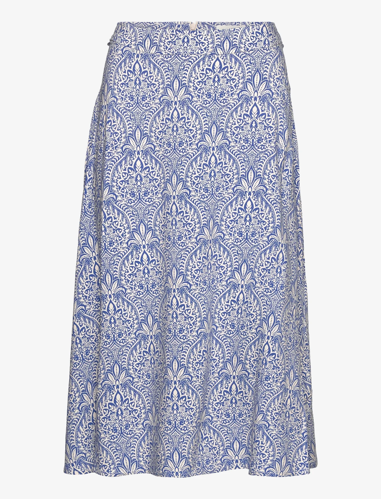 Part Two - OfeliePW SK - midi skirts - beaucoup blue ornament print - 0
