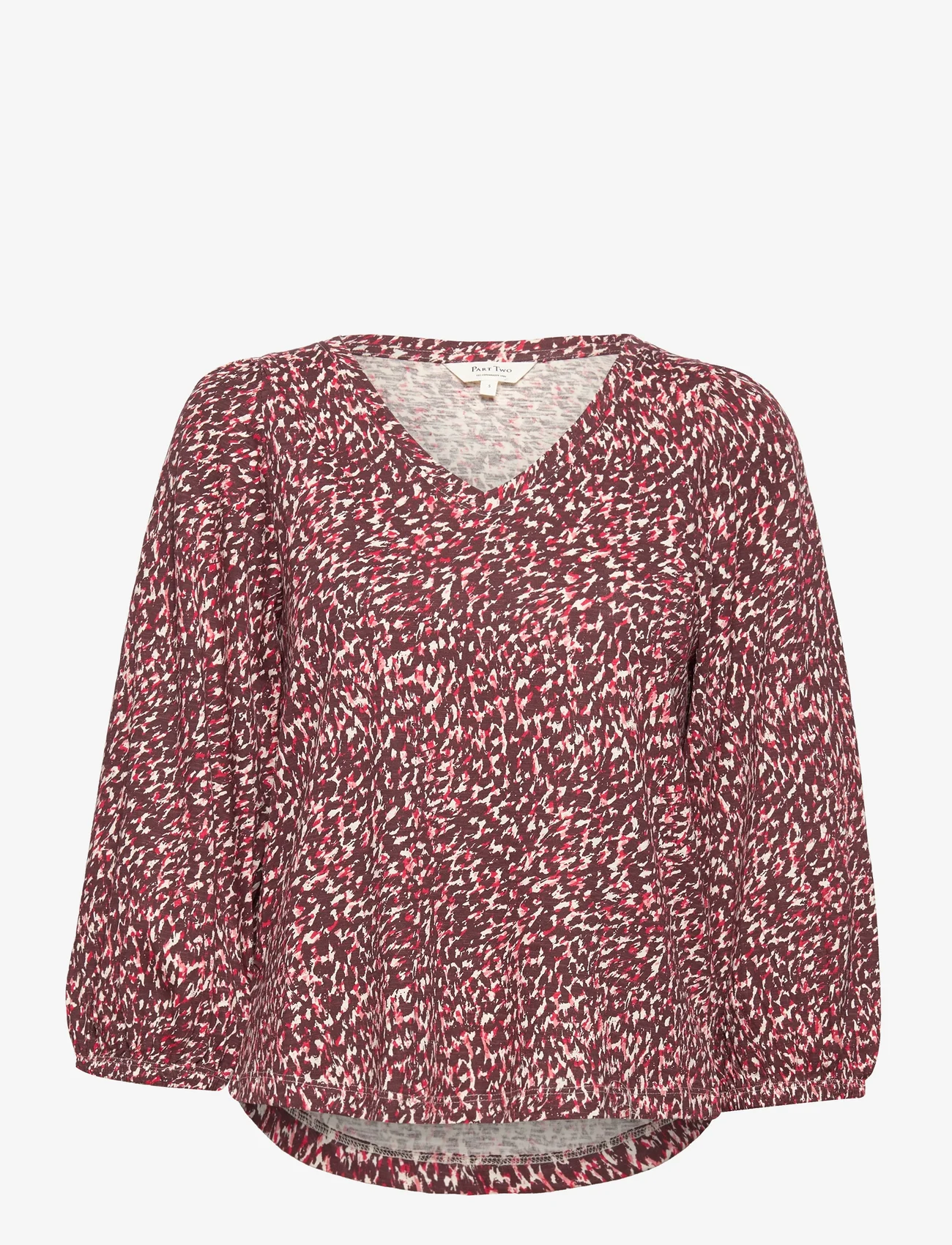 Part Two - RiekePW TS - blouses met lange mouwen - tawny port granite print - 0