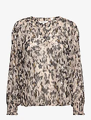 Part Two - TenniePW BL - long-sleeved blouses - texture print gold - 0