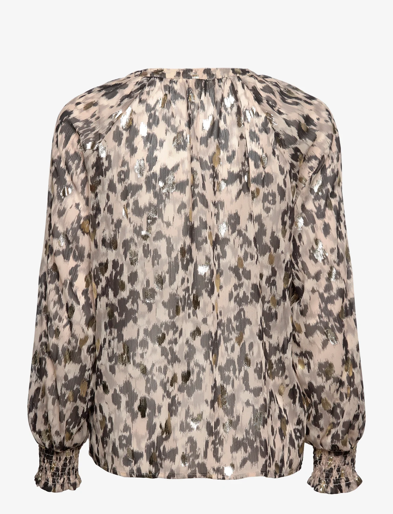 Part Two - TenniePW BL - long-sleeved blouses - texture print gold - 1