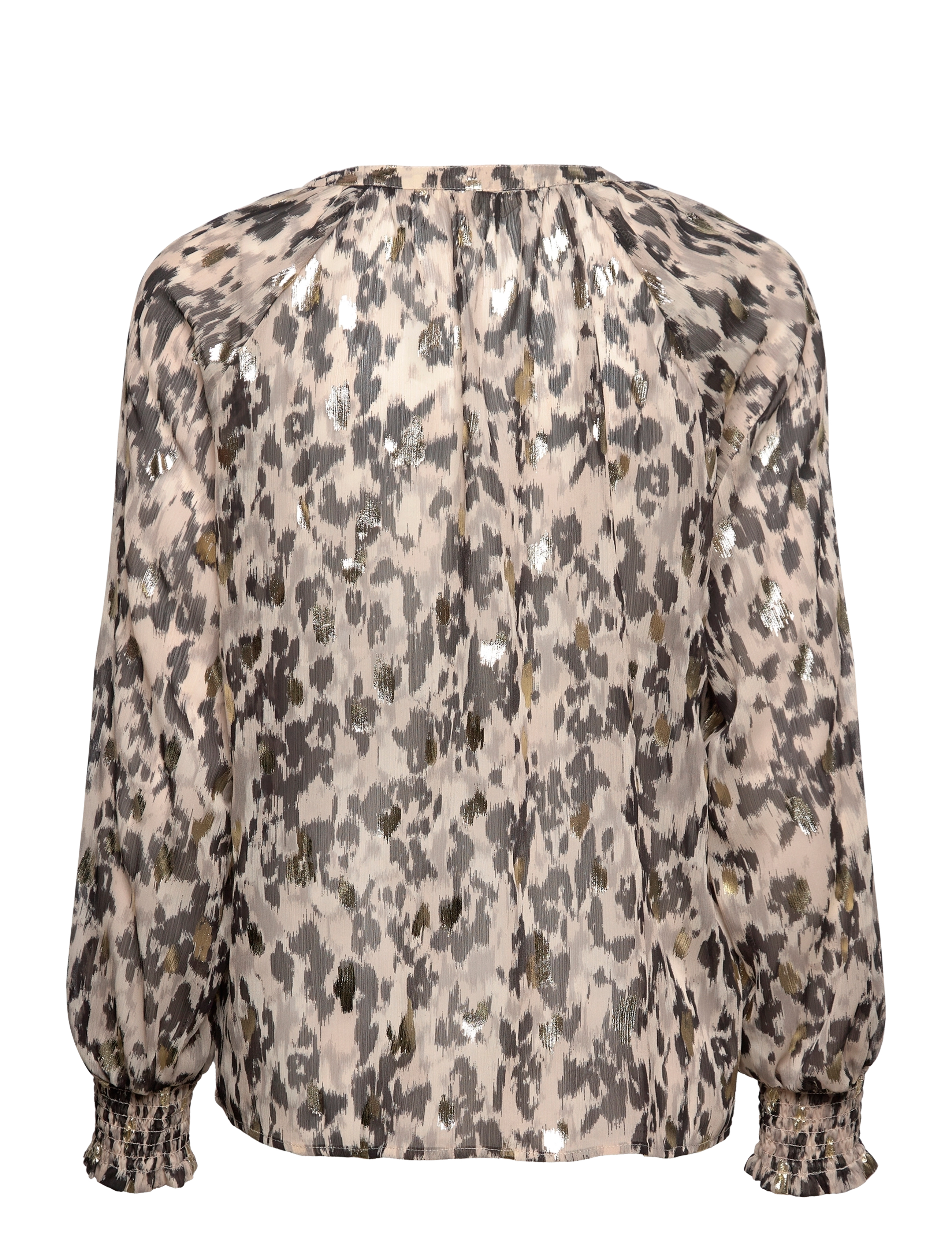 Part Two - TenniePW BL - langærmede bluser - texture print gold - 2