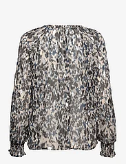 Part Two - TenniePW BL - long-sleeved blouses - texture print silver - 1