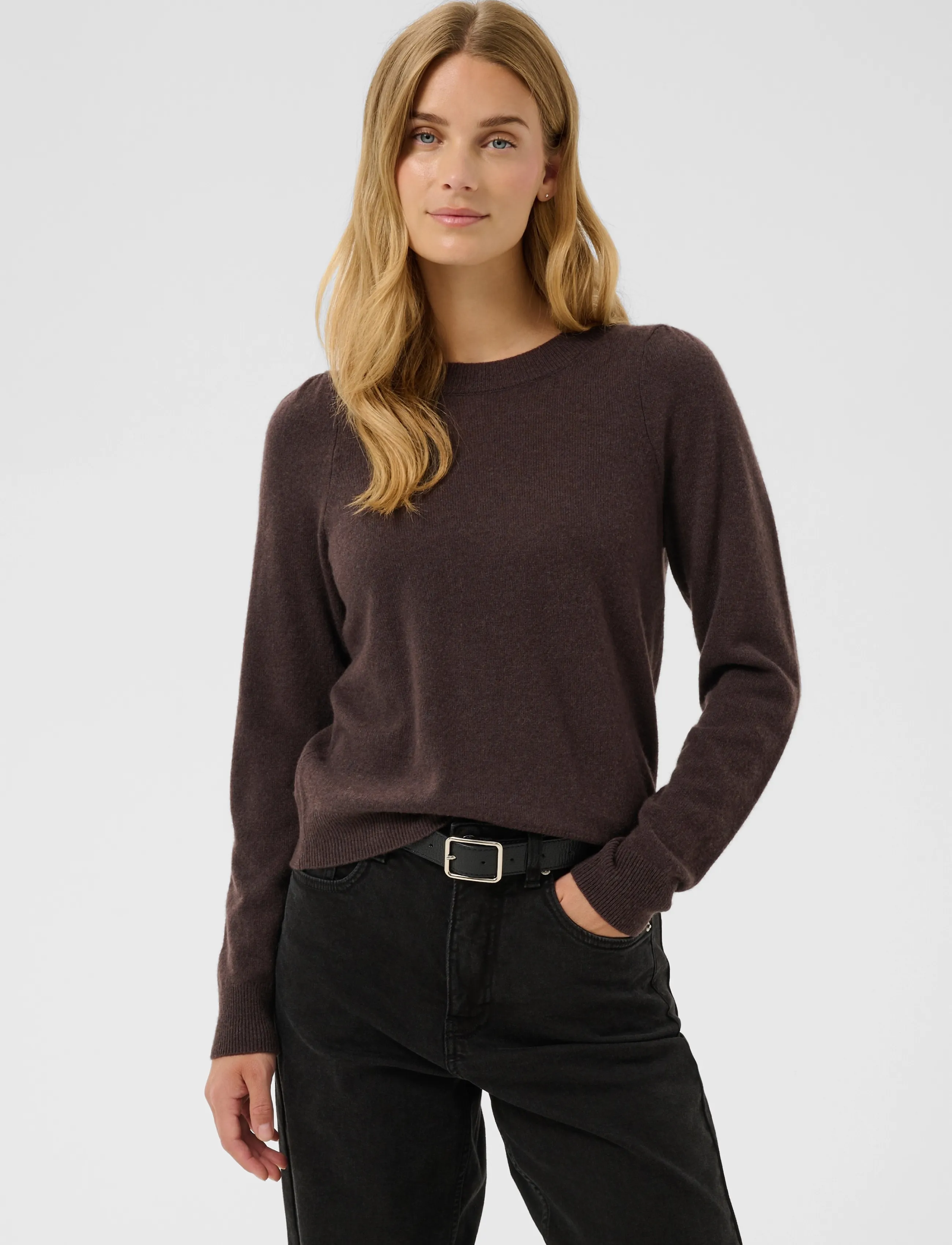 Part Two - EvinaPW Pullover - cashmere - mole' melange - 3