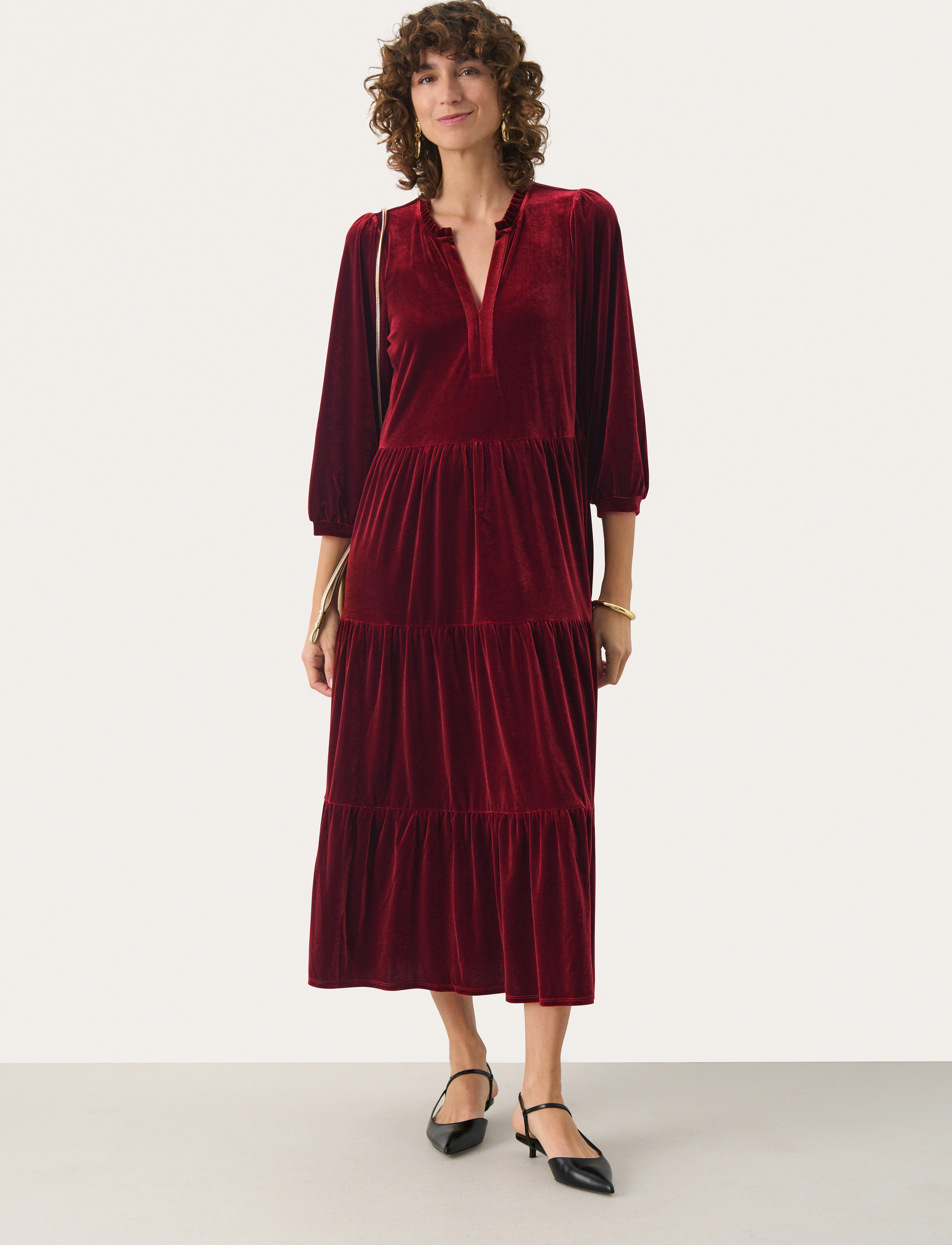 Part Two - ViggasaPW DR - midi dresses - pomegranate - 4