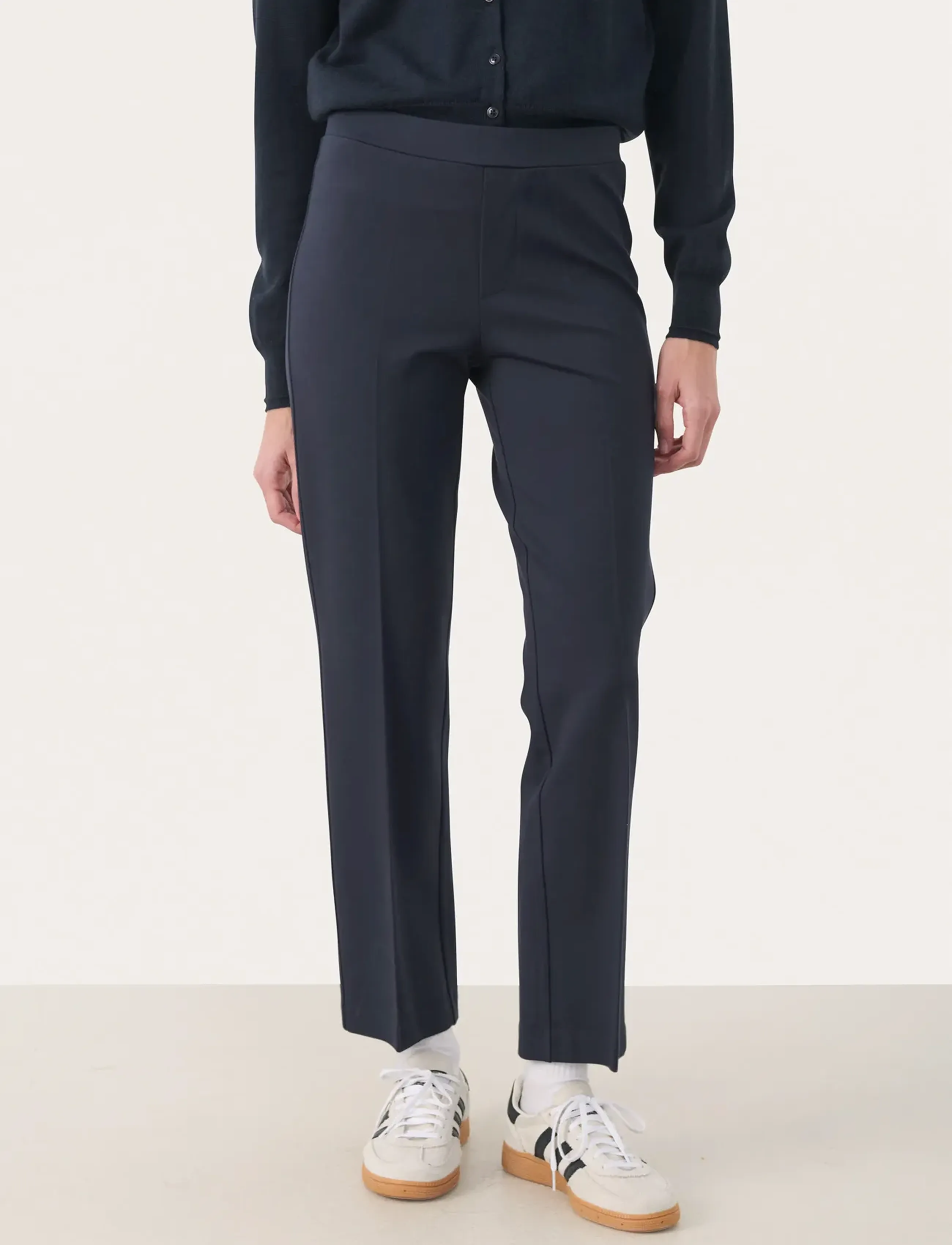 Part Two PontaPW Straight jersey pants - Transitional Layering - DARK NAVY / navy