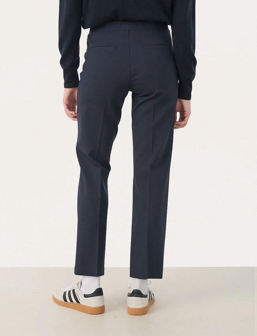 Part Two - PontaPW Straight jersey pants - tailored trousers - dark navy - 4