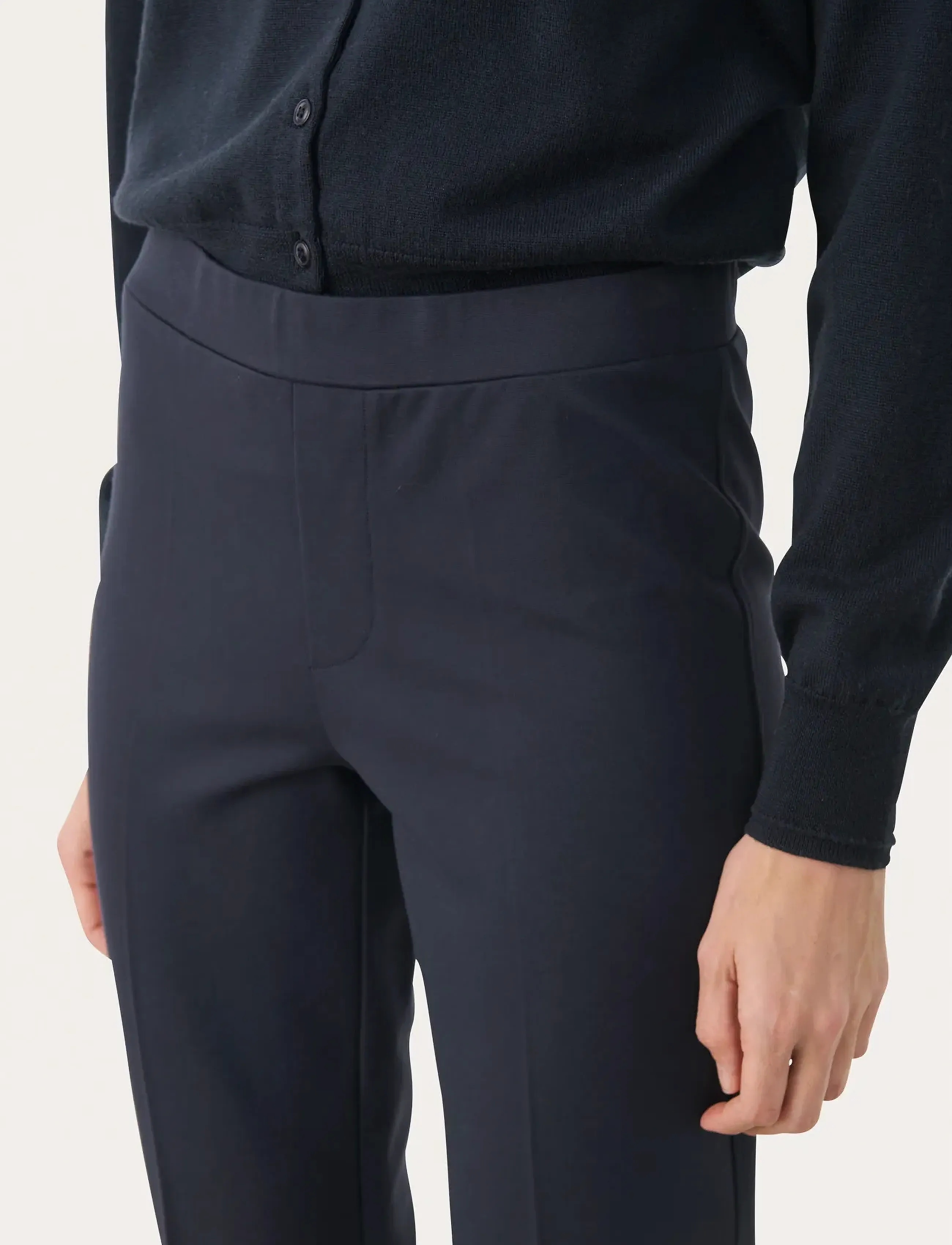 Part Two - PontaPW Straight jersey pants - tailored trousers - dark navy - 5