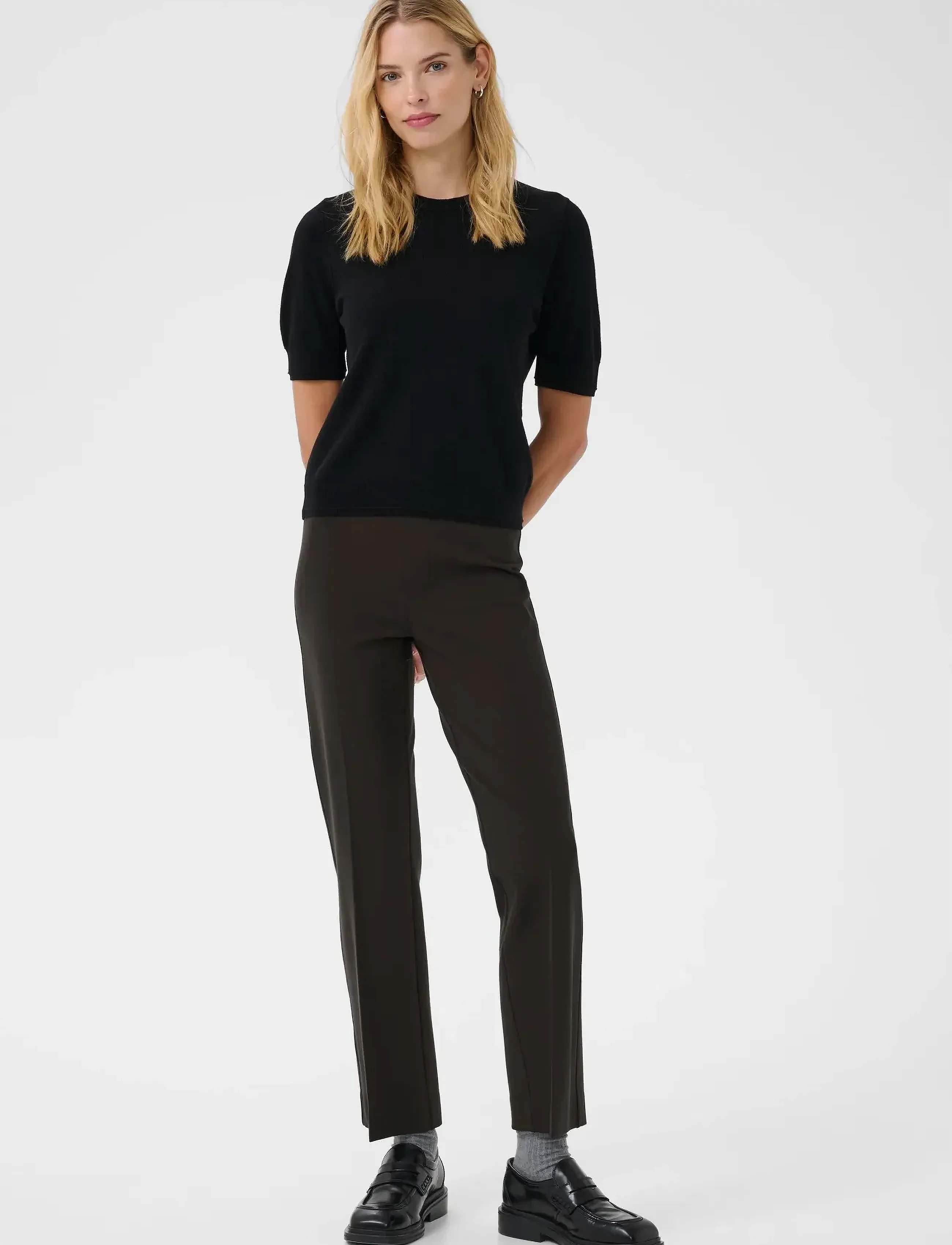 Part Two - PontaPW Straight jersey pants - ganache - 3
