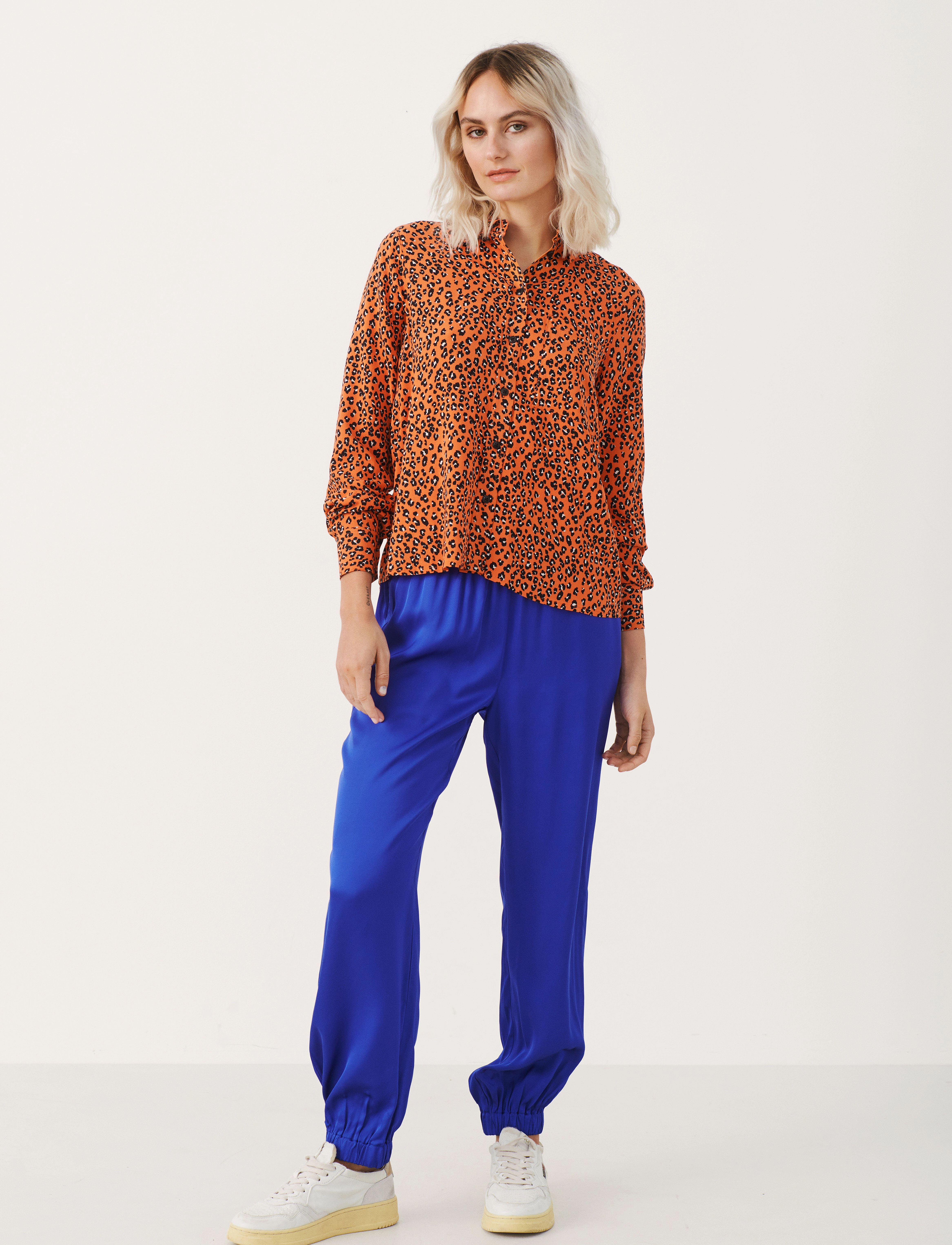 Part Two - VillaPW SH - långärmade skjortor - koi leo print - 3
