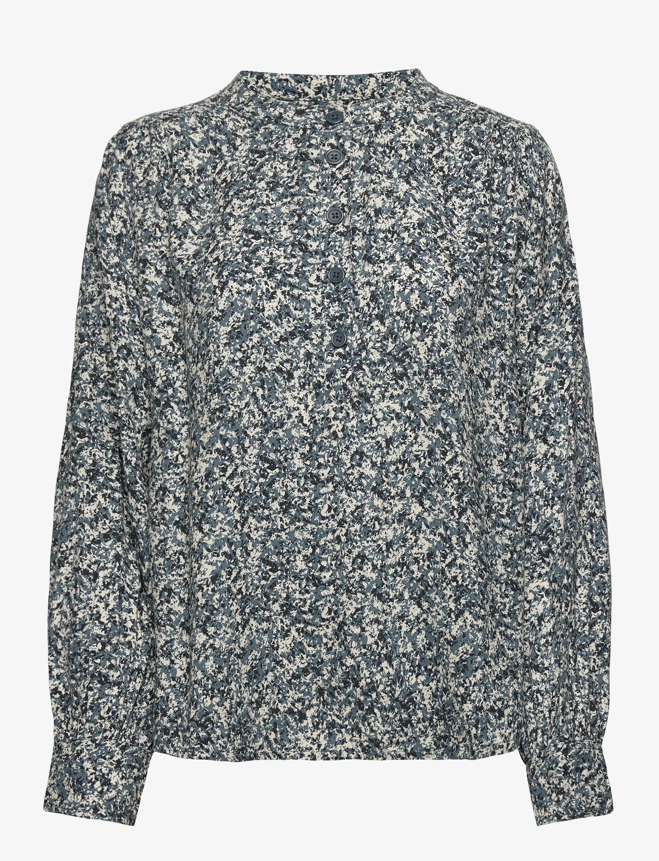 Part Two - AbbyPW SH - long-sleeved blouses - stormy weather texture print - 0