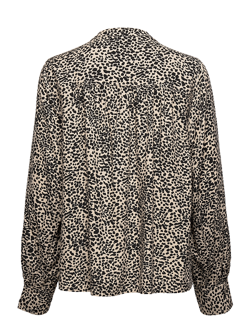 Part Two - AbbyPW SH - langärmlige blusen - cement leo print - 1