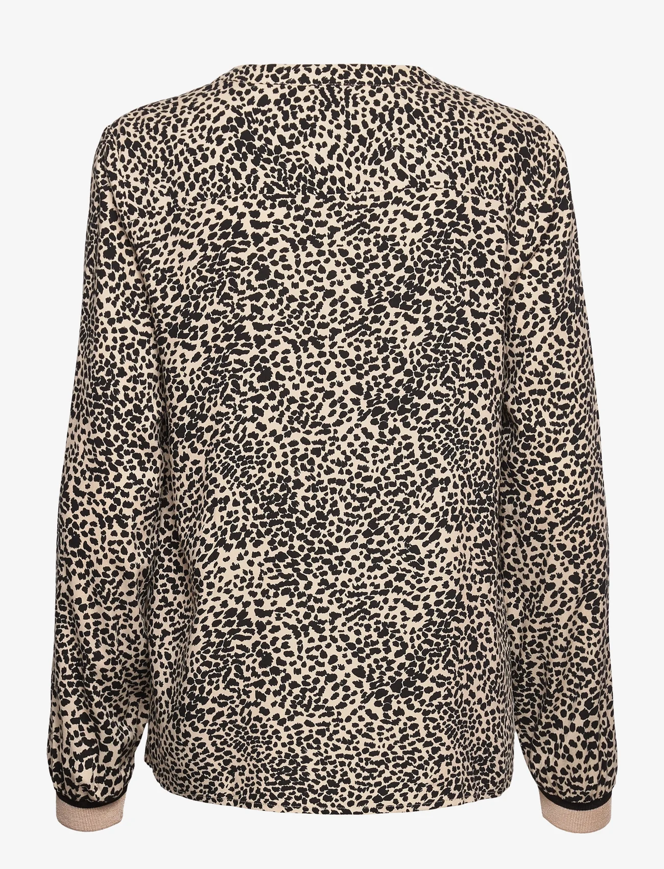 Part Two - AddisPW BL - long-sleeved blouses - cement leo print - 1
