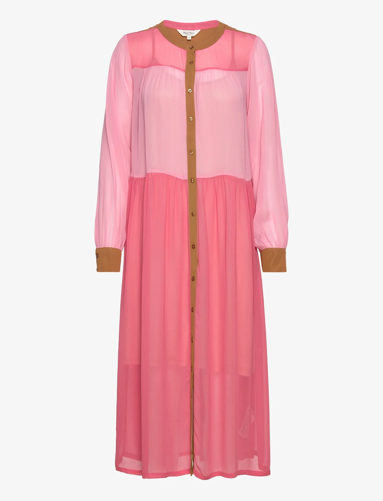 Part Two - AgneleaPW DR - shirt dresses - pink colourblock - 0