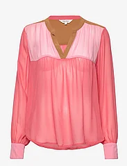 Part Two - AgnethaPW BL - long-sleeved blouses - pink colourblock - 0
