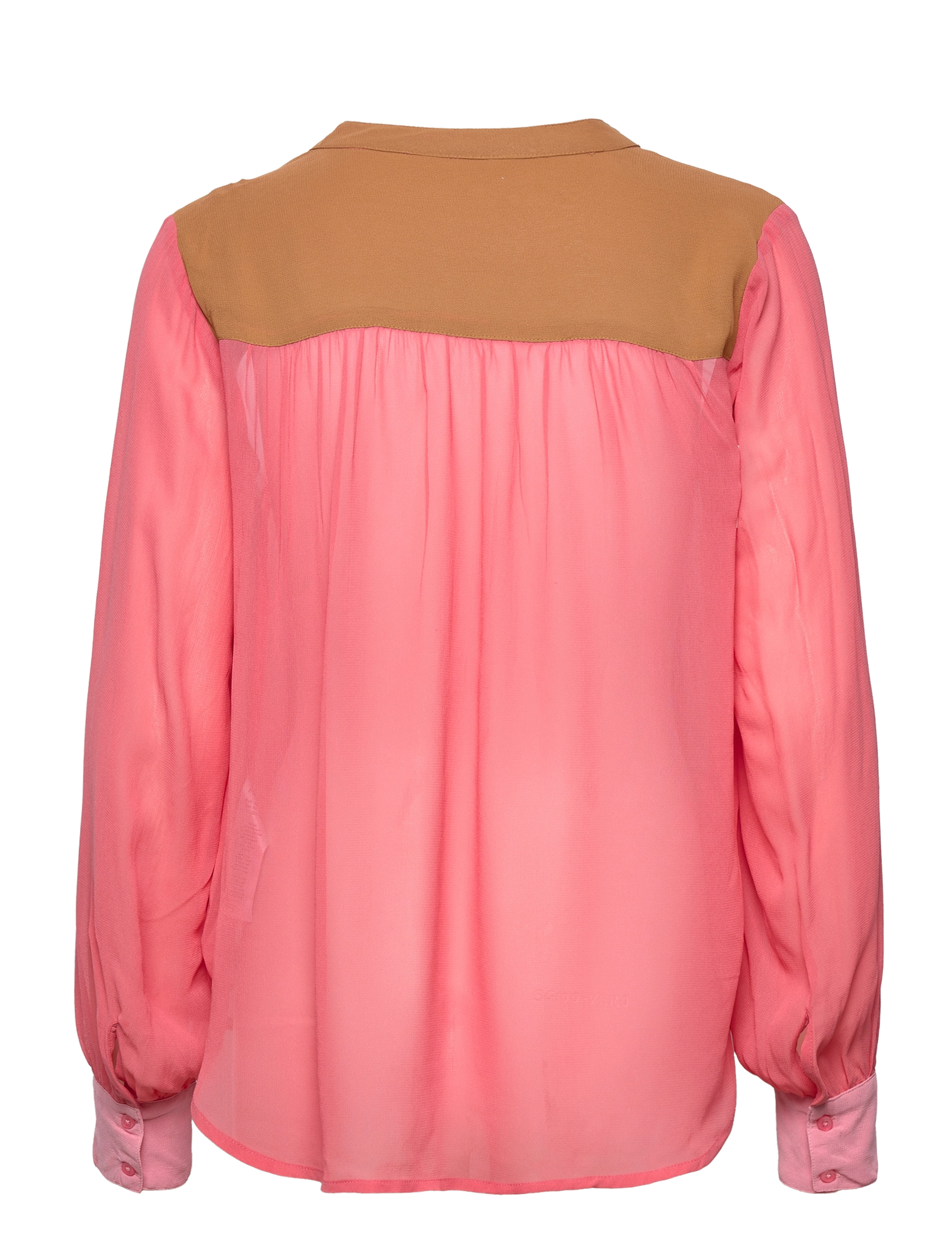 Part Two - AgnethaPW BL - langermede bluser - pink colourblock - 1