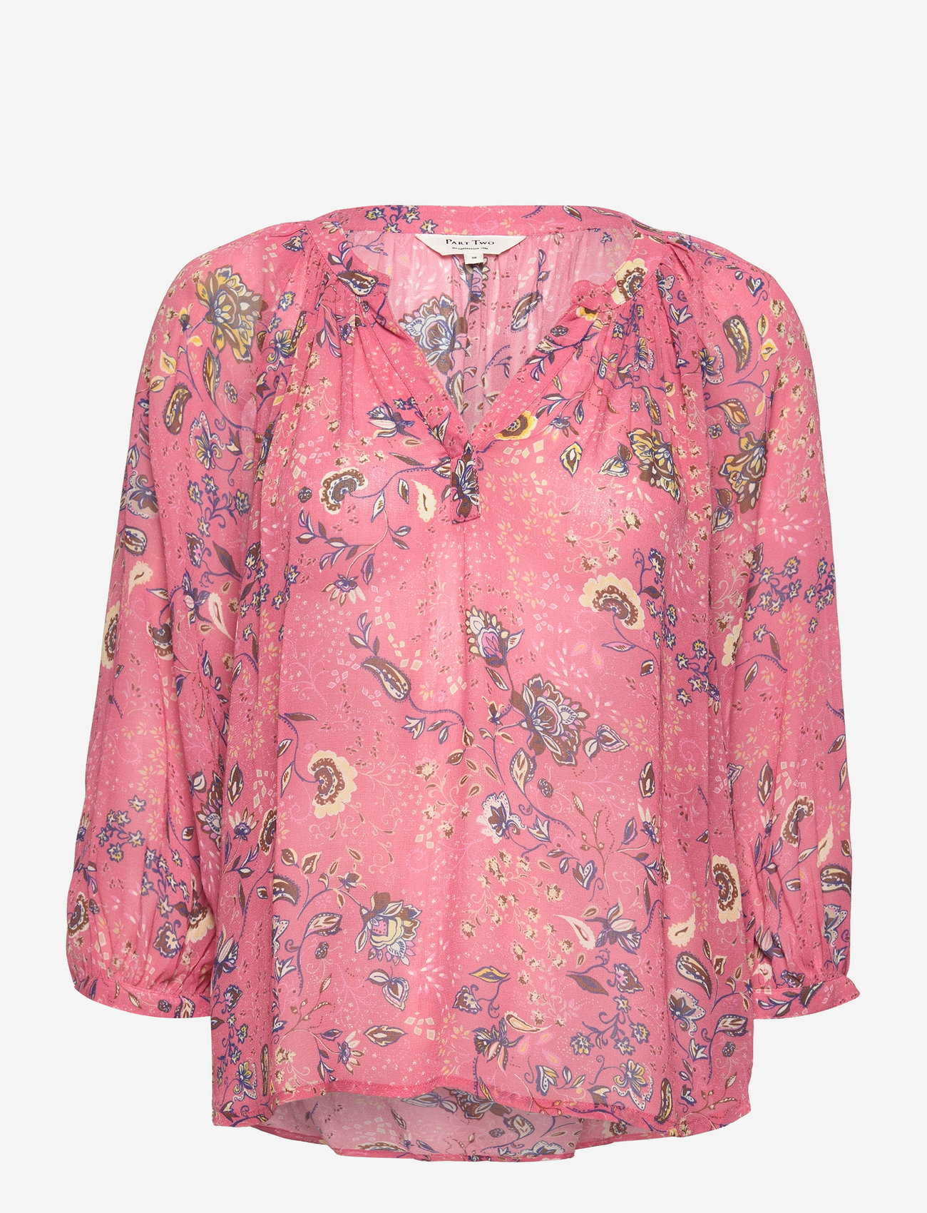 Part Two - AjaPW BL - langärmlige blusen - paisley flower, desert rose - 0