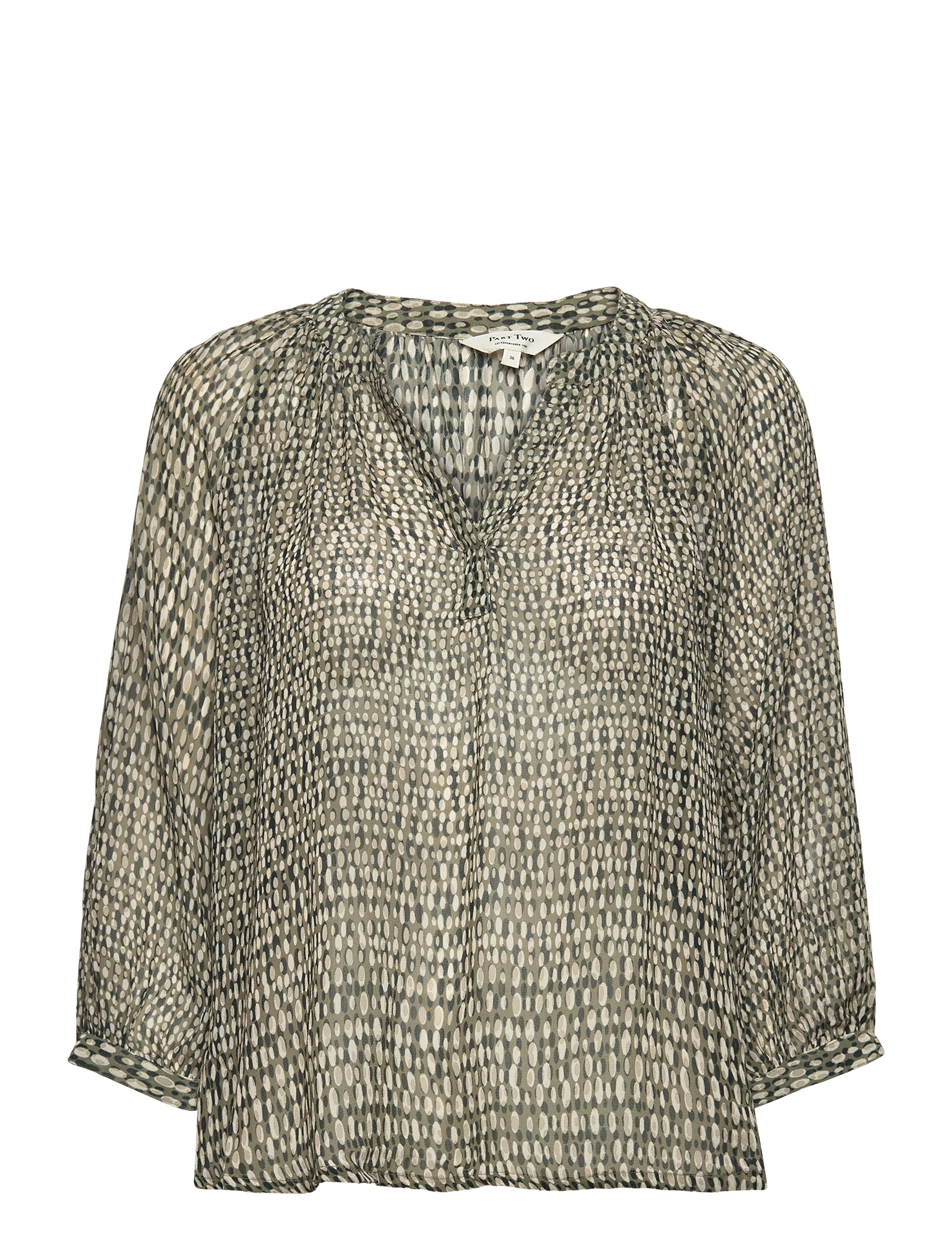 Part Two AjaPW BL - Blouses & Overhemden - BLURRED DOT, VETIVER / grey