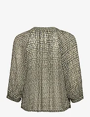 Part Two - AjaPW BL - long-sleeved blouses - blurred dot, vetiver - 1