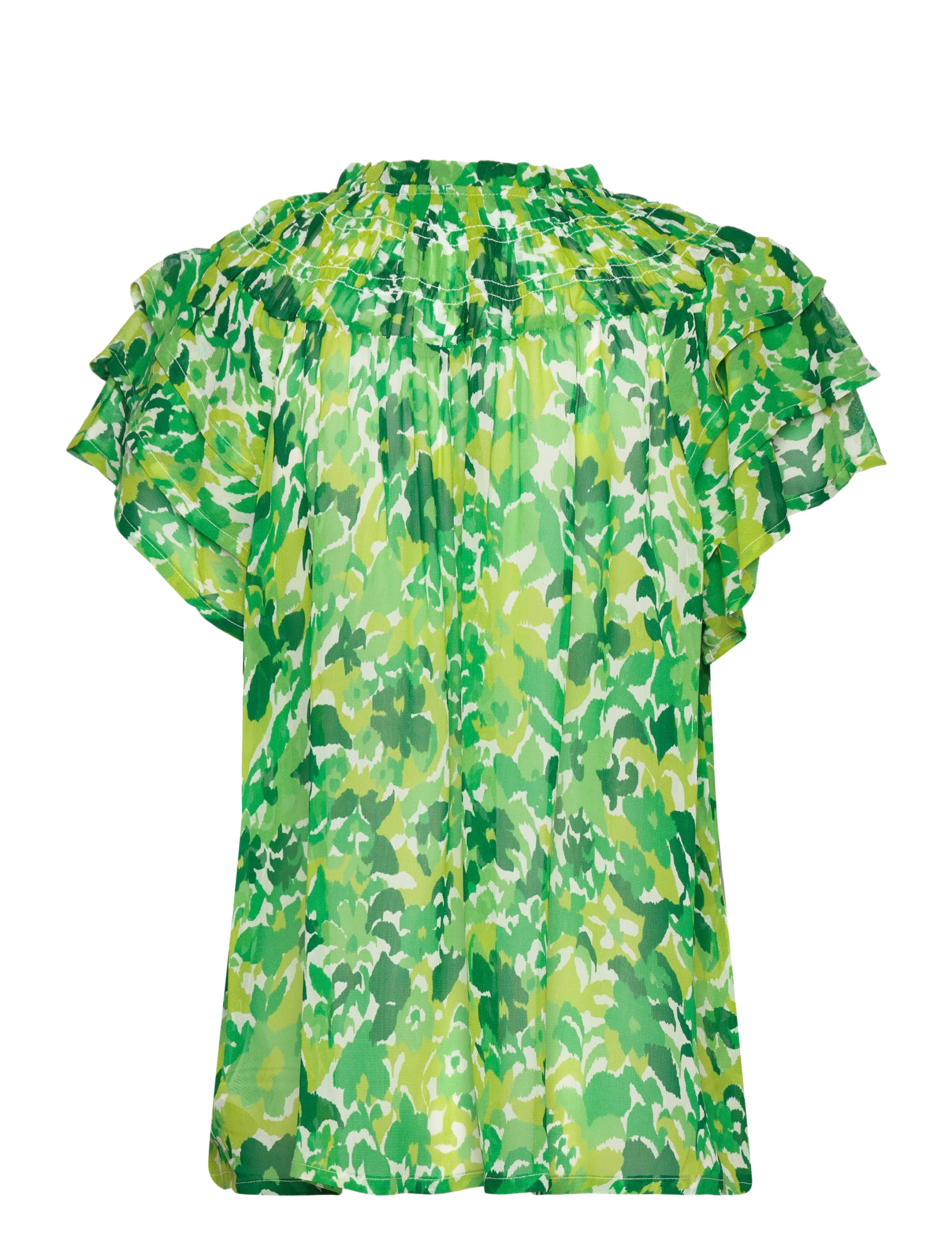 Part Two - SinnaPW BL - kurzämlige blusen - green gradient print - 2
