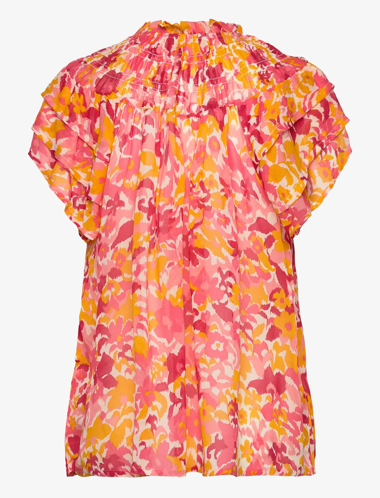 Part Two - SinnaPW BL - short-sleeved blouses - pink gradient print - 1