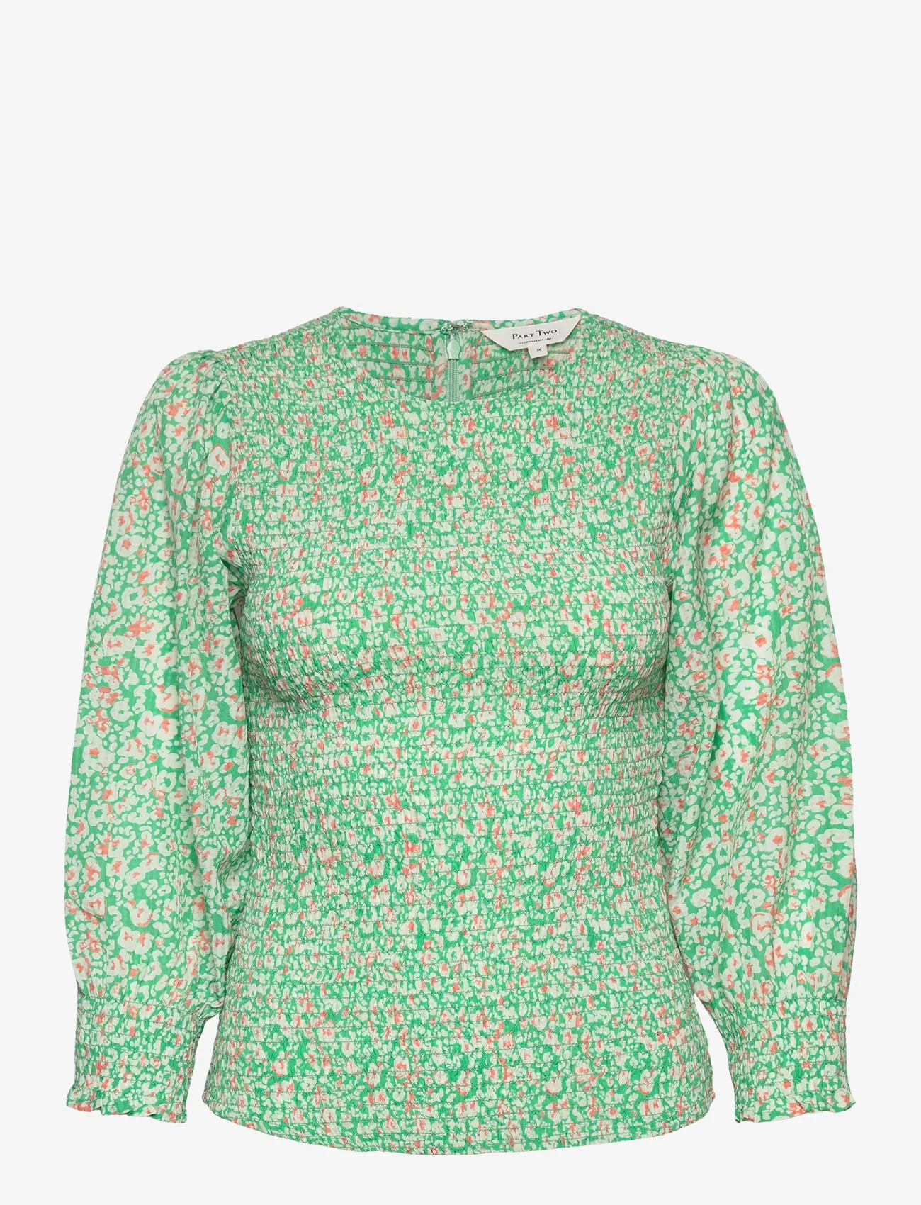 Part Two - SefikaPW BL - long-sleeved blouses - greenbriar leo print - 0
