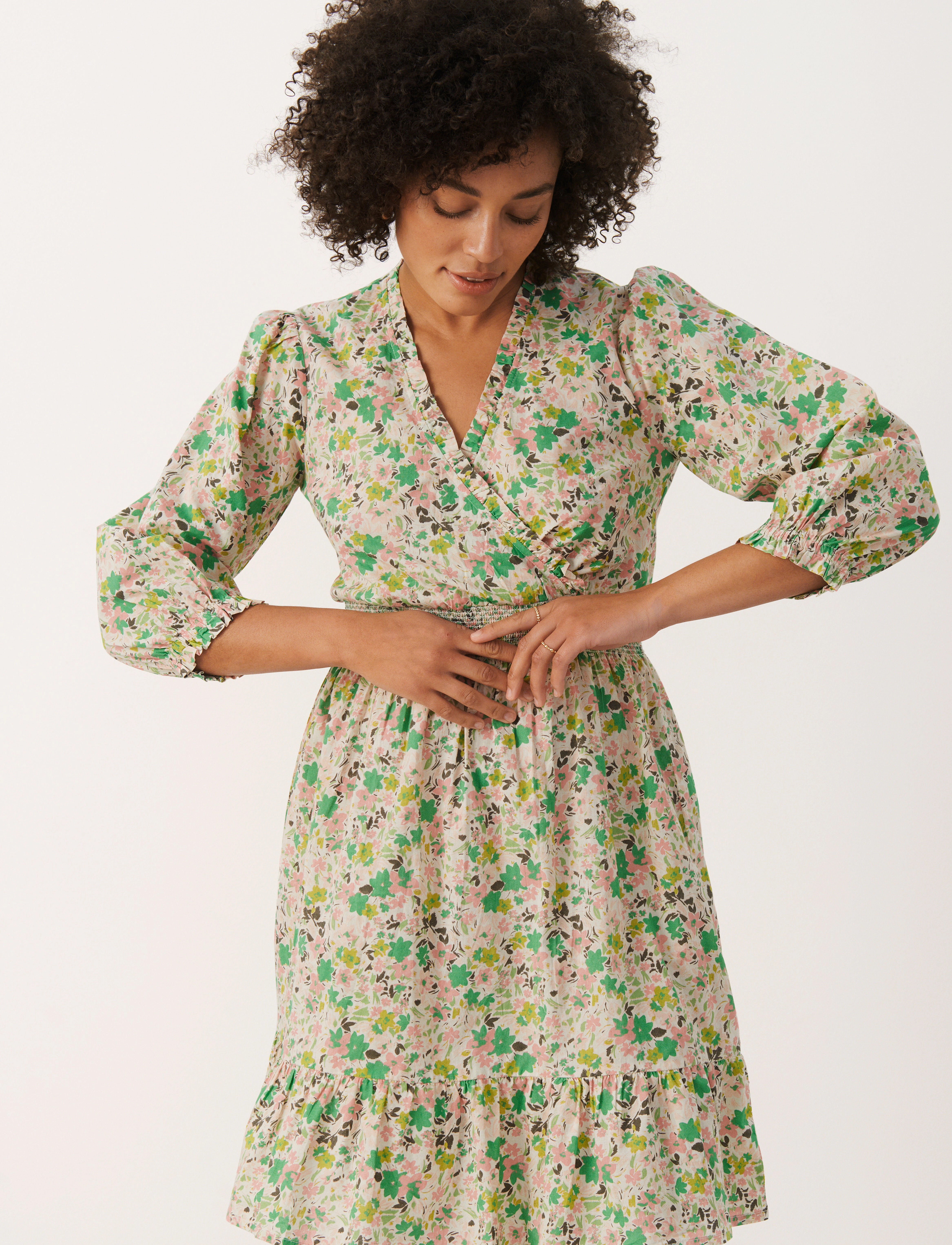 Part Two - SabrinnaPW DR - green flower print - 2