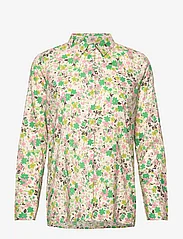 Part Two - SabellaPW SH - long-sleeved shirts - green flower print - 0