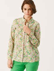 Part Two - SabellaPW SH - long-sleeved shirts - green flower print - 2