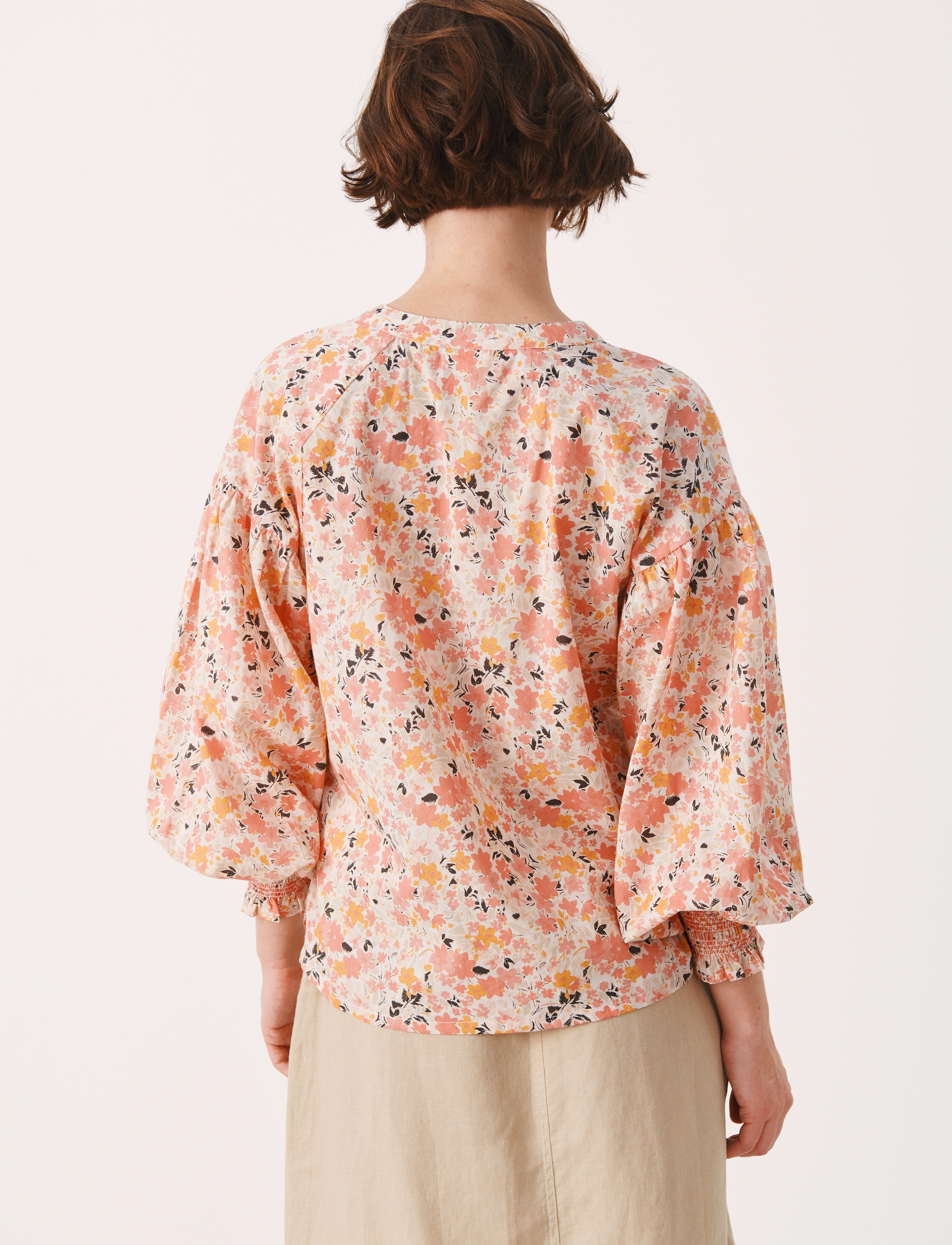 Part Two - NamisPW BL - langärmlige blusen - pink flower print - 4