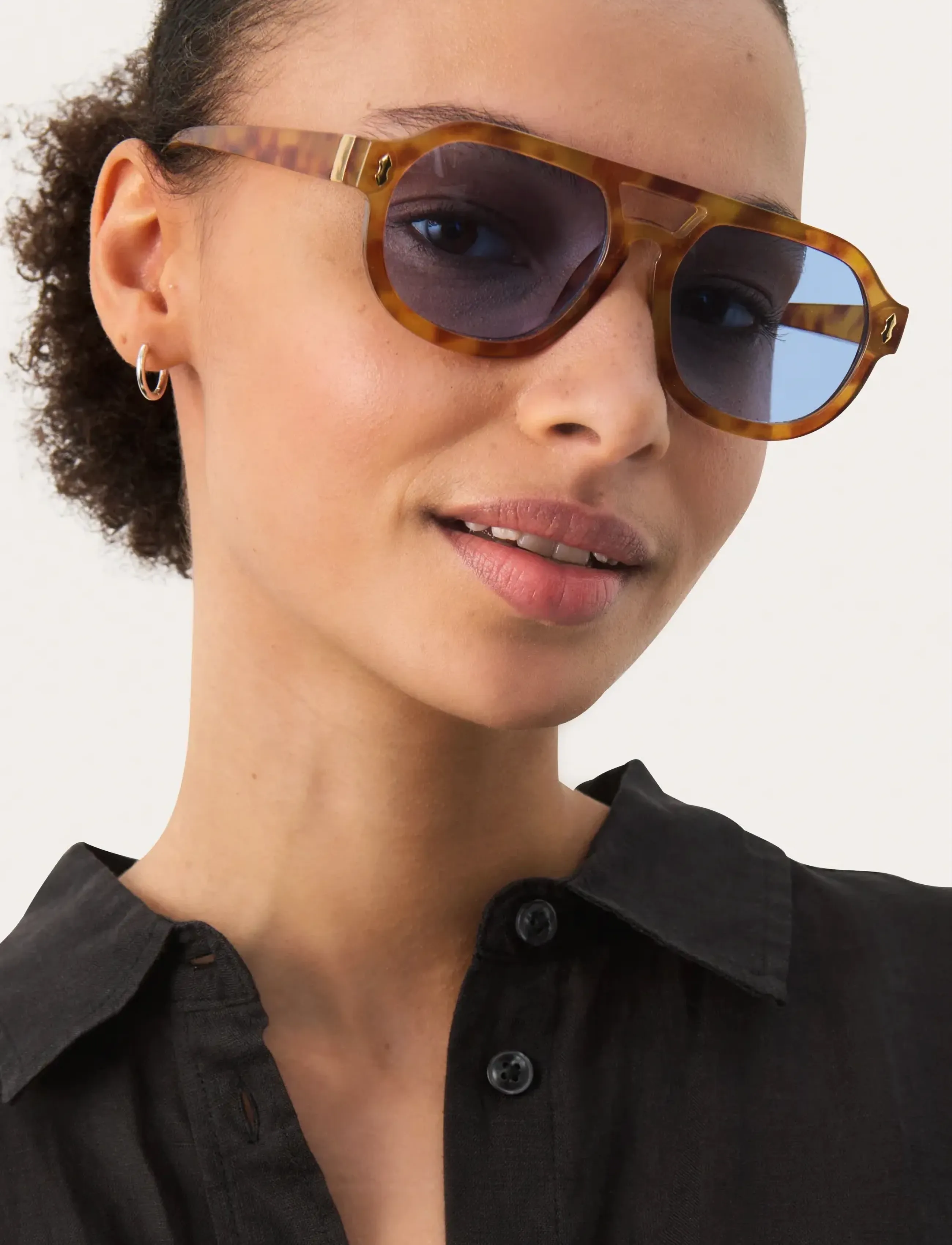 Part Two AnellPW SG - Accessoires - TORTOISE SHELL, BLUE LENS / brown