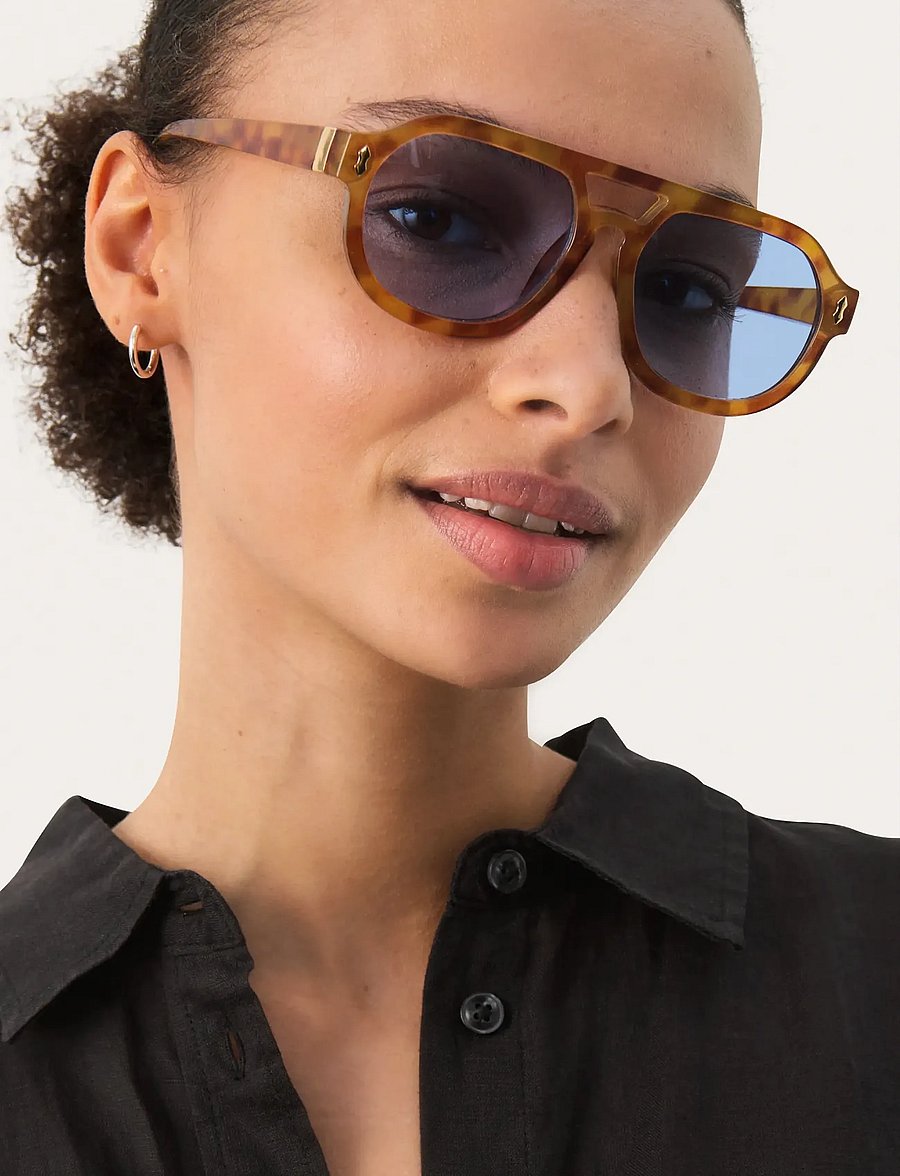 Part Two - AnellPW SG - pilot - tortoise shell, blue lens - 0
