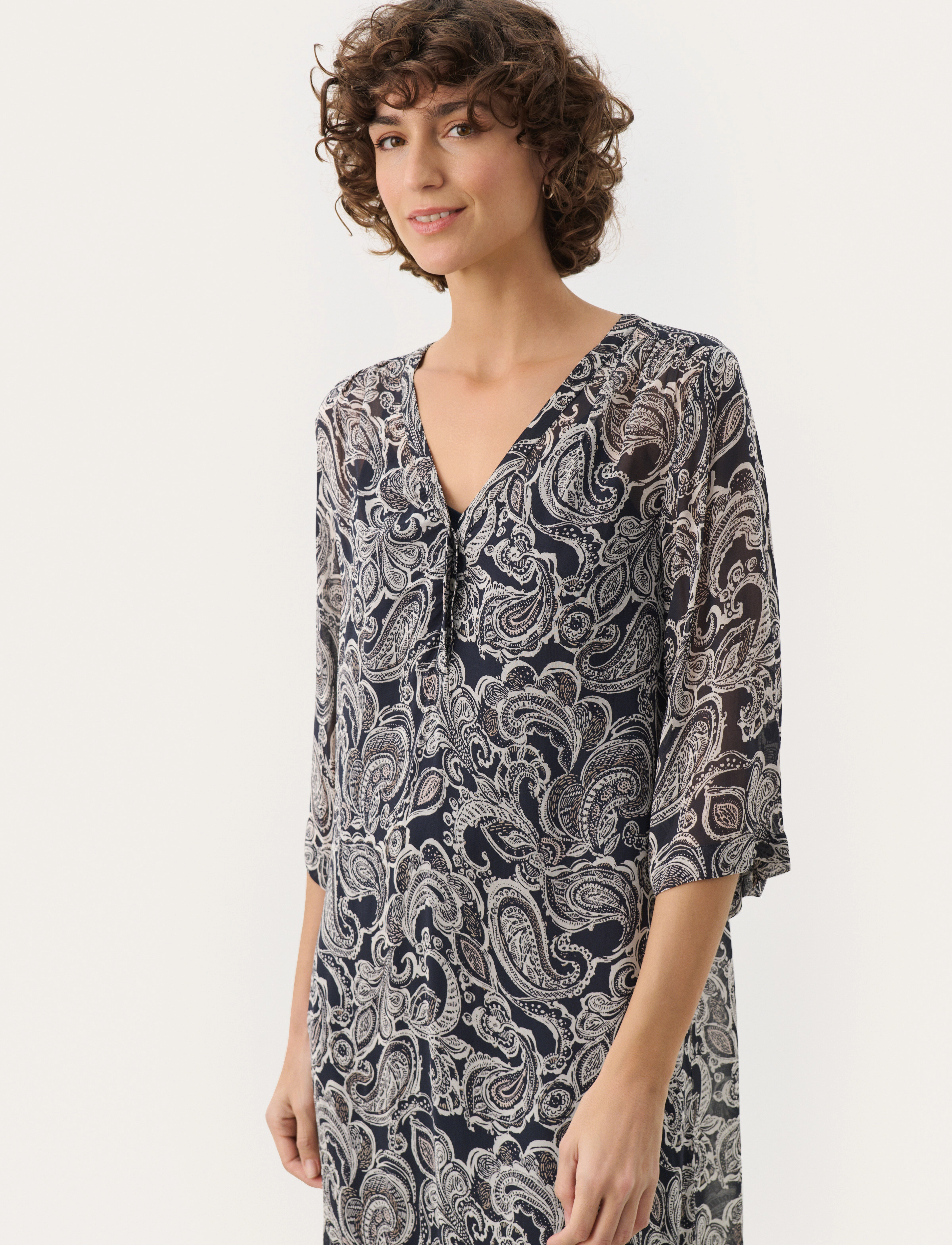 Part Two - BeritPW DR - sommerkjoler - after midnight paisley print - 0