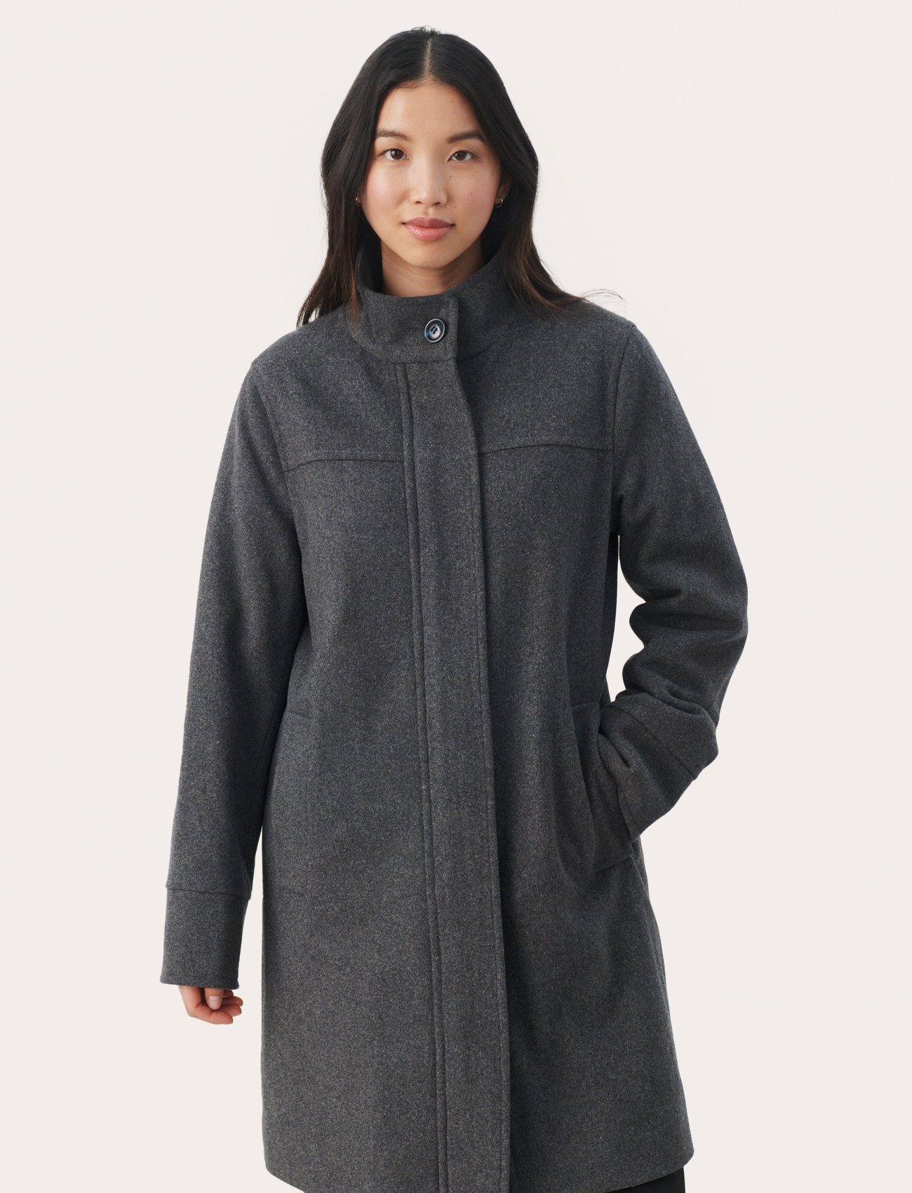 Part Two - CelicaPW OTW - winter coats - dark grey melange - 0