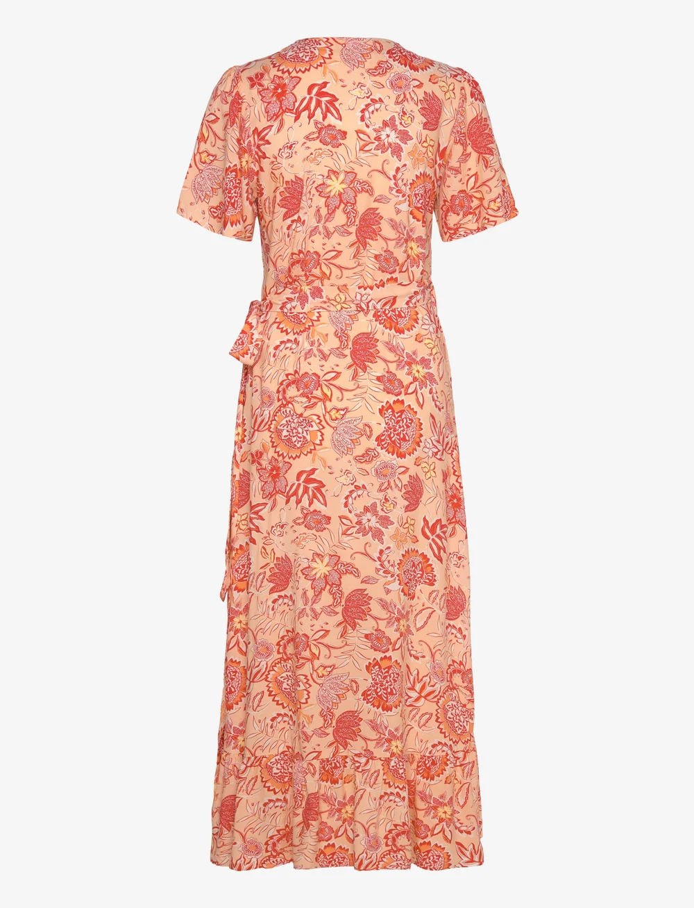 Part Two - ClarinaPW DR - wrap dresses - caramel cream wallpaper print - 1