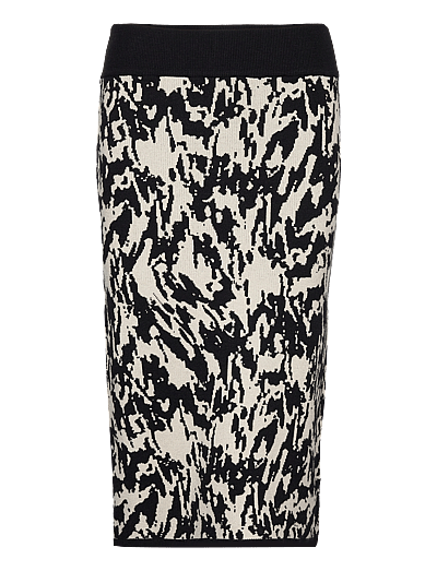 Part Two CeniaPW SK - Stickade kjolar - BLACK TEXTURE JAQUARD / black