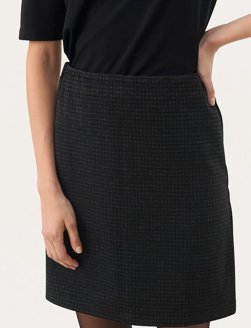 Part Two - CorinnePW SK - korta kjolar - dark grey check - 5
