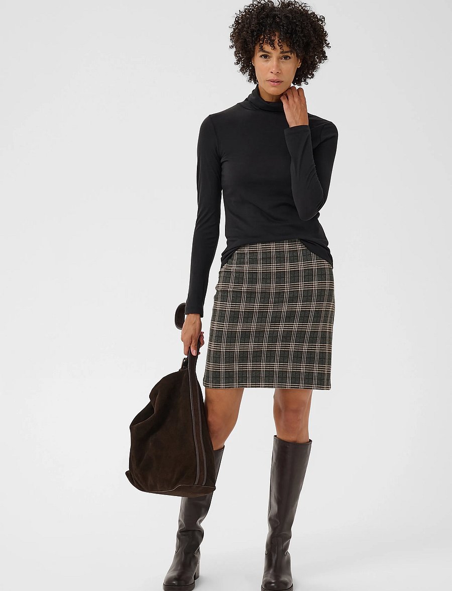 Part Two - CorinnePW Skirt - short skirts - grey big check - 0