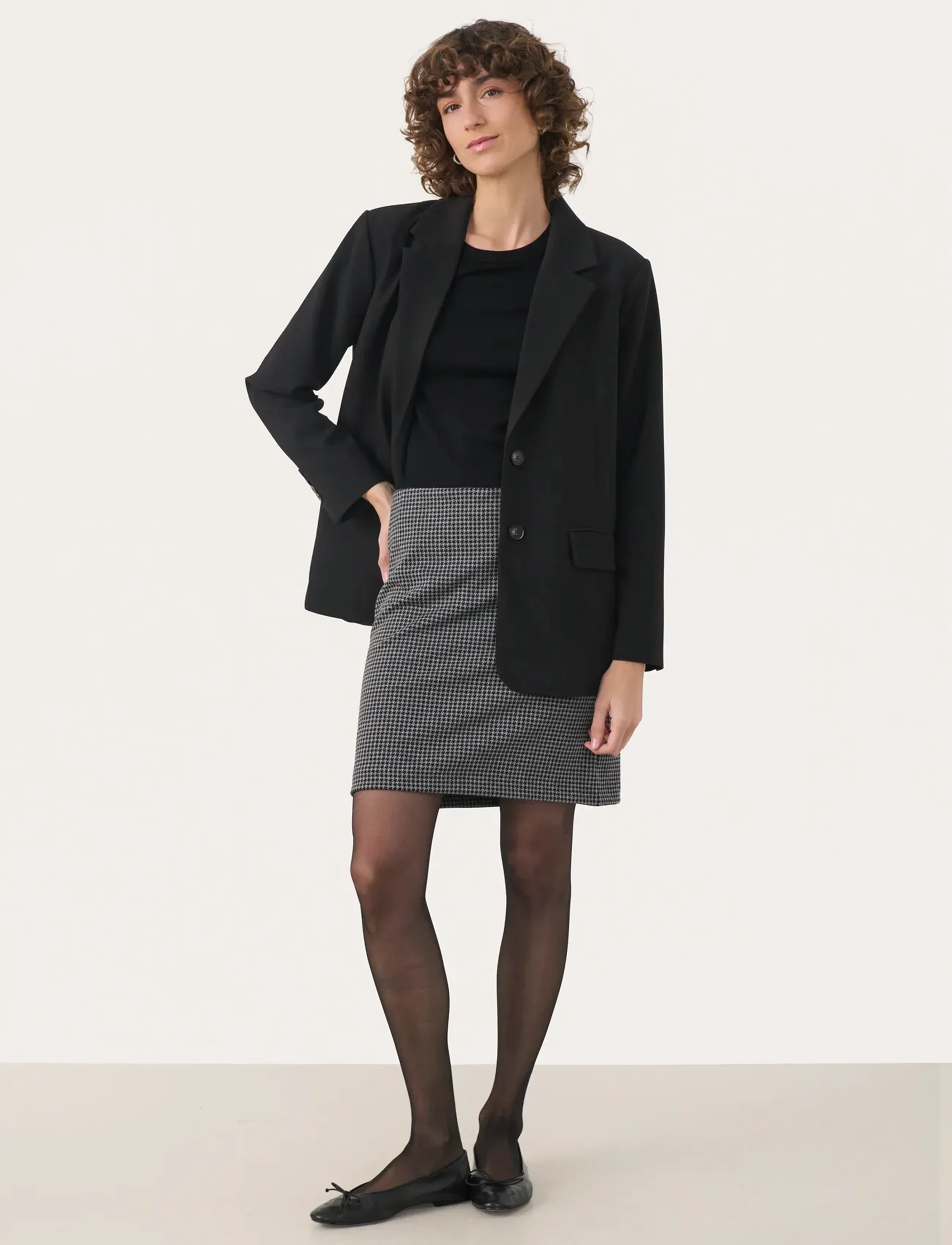 Part Two - CorinnePW Skirt - kurze röcke - medium grey check - 3