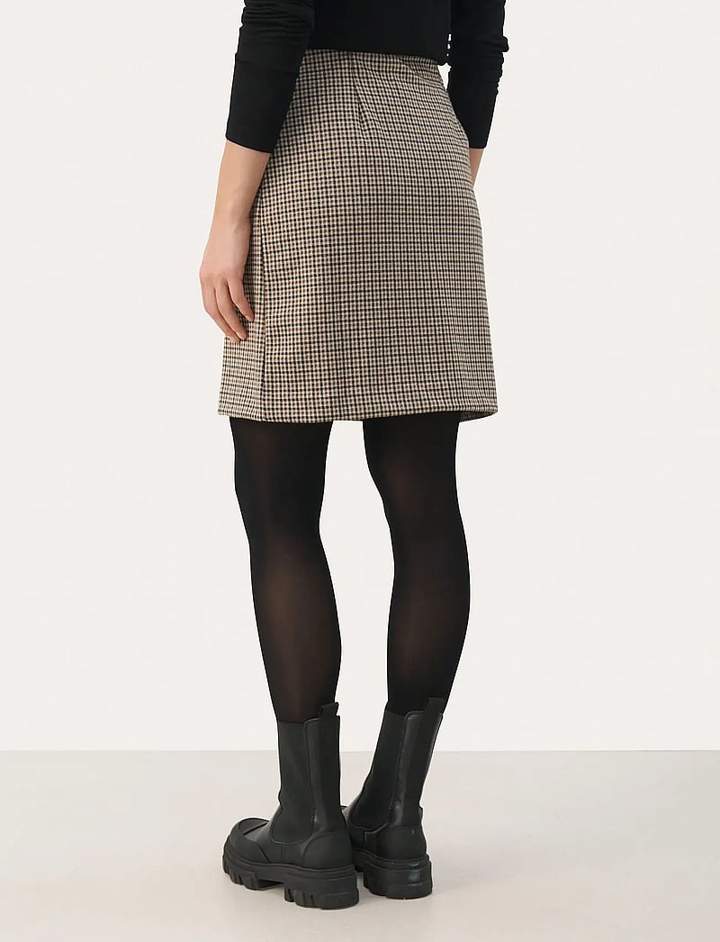 Part Two - CorinnePW SK - korta kjolar - toasted coconut check - 3