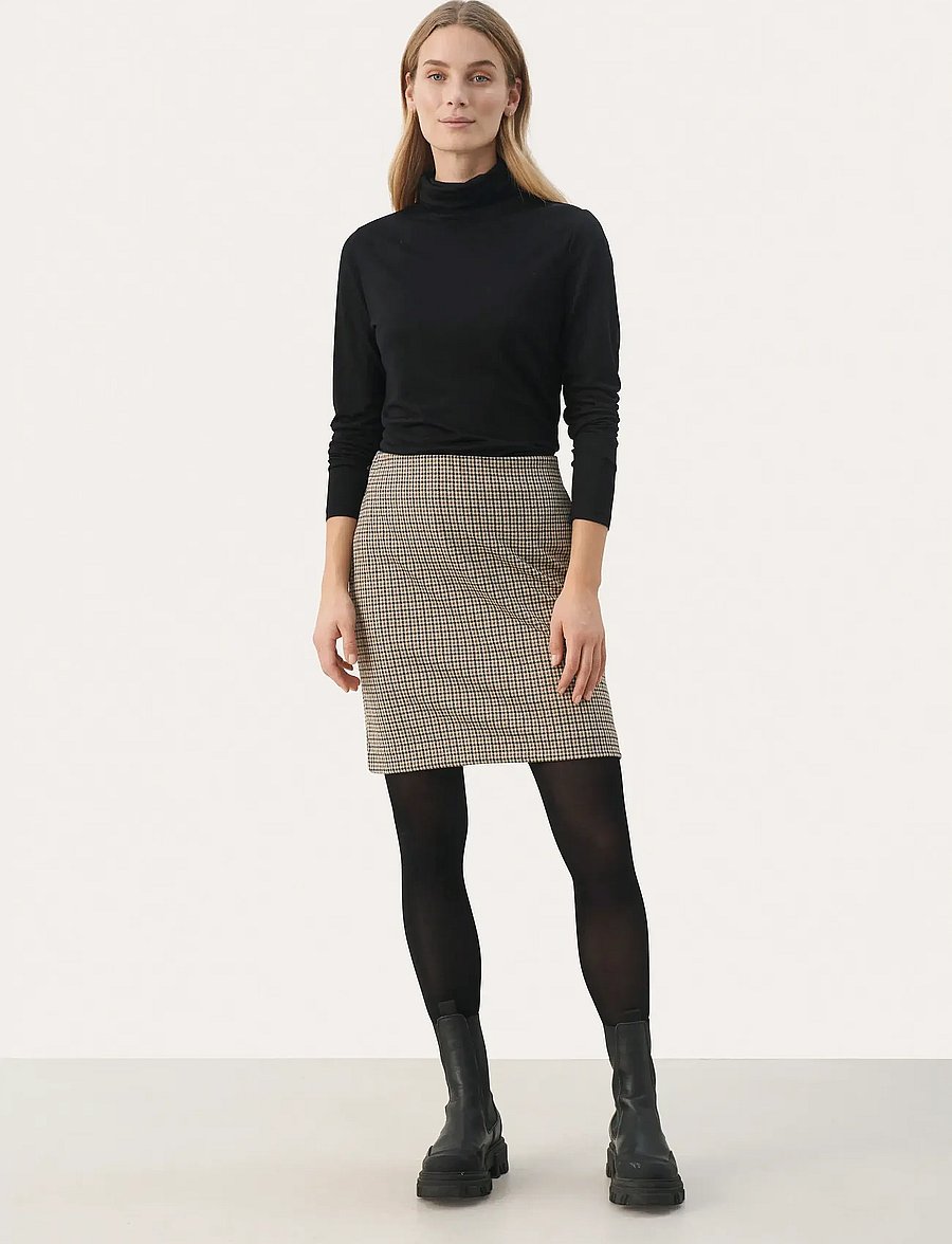 Part Two - CorinnePW Skirt - korte nederdele - toasted coconut check - 4